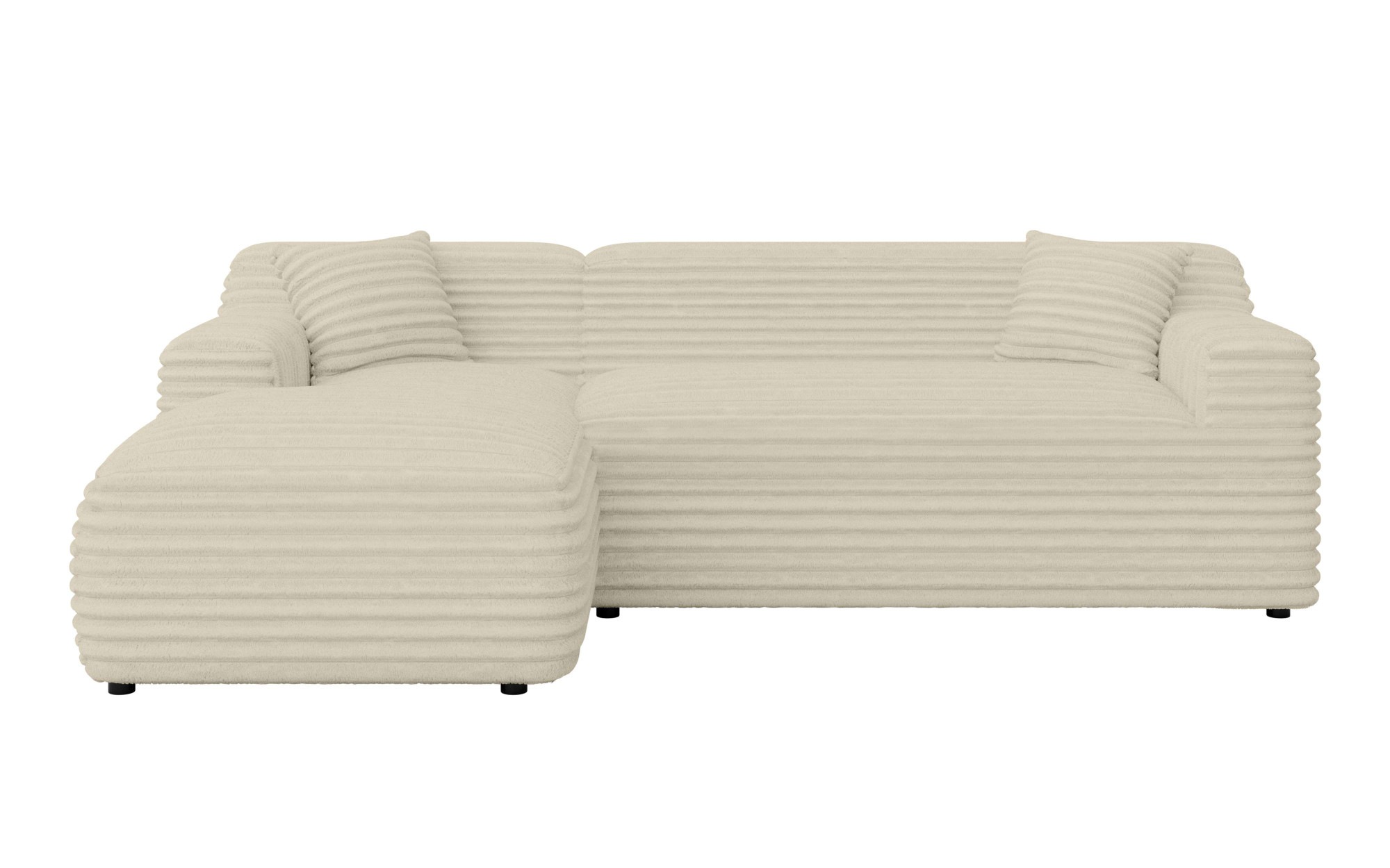 Home affaire Ecksofa »LILLIANA Designsofa, L-Form mit Recamiere rechts/links bestellbar«, L-Form mit Wellenunterfederung, Maße B/T/H: 256/160/76 cm