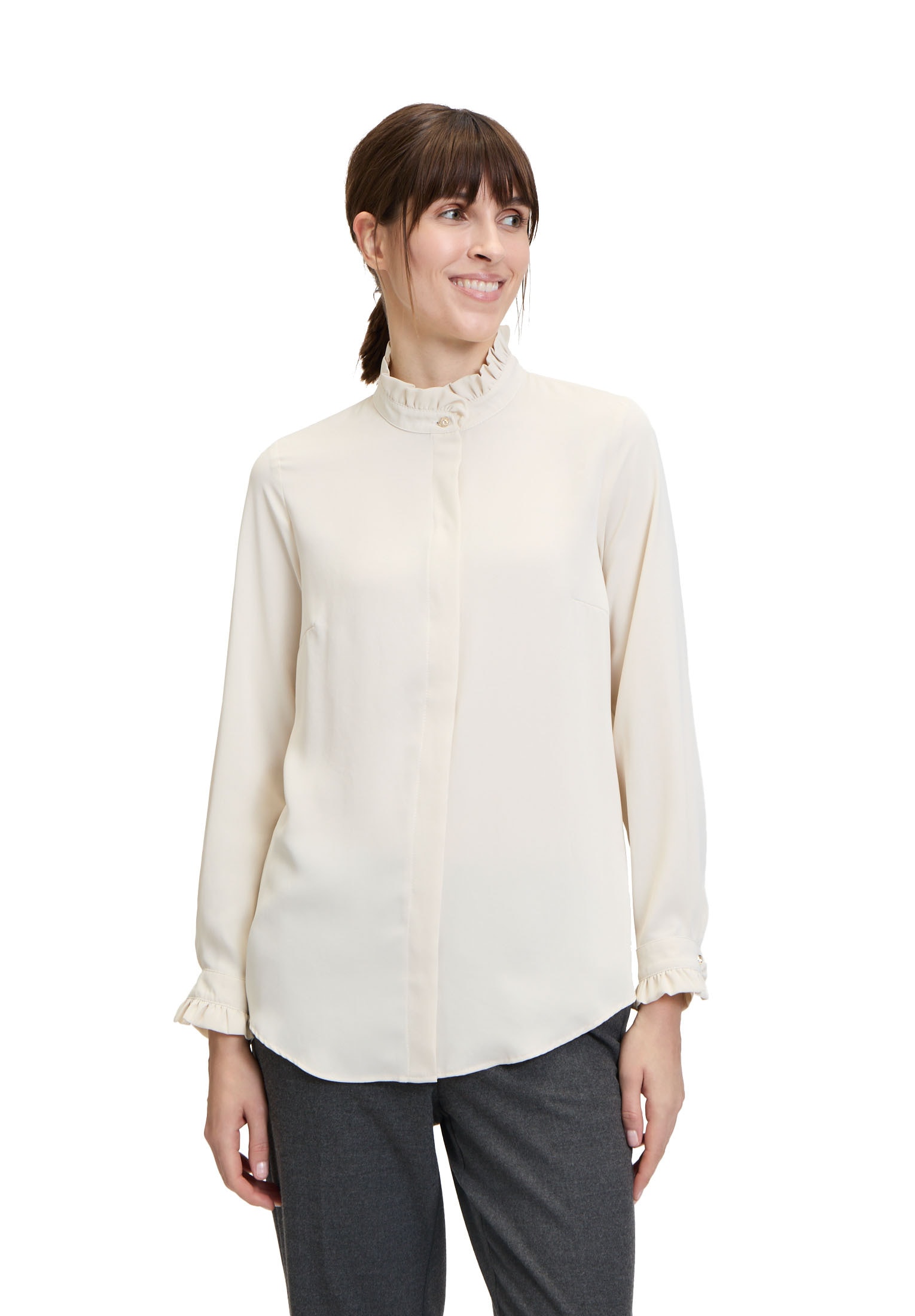 Cartoon Rüschenbluse "Cartoon Damen Rüschenbluse mit Knöpfen" günstig online kaufen