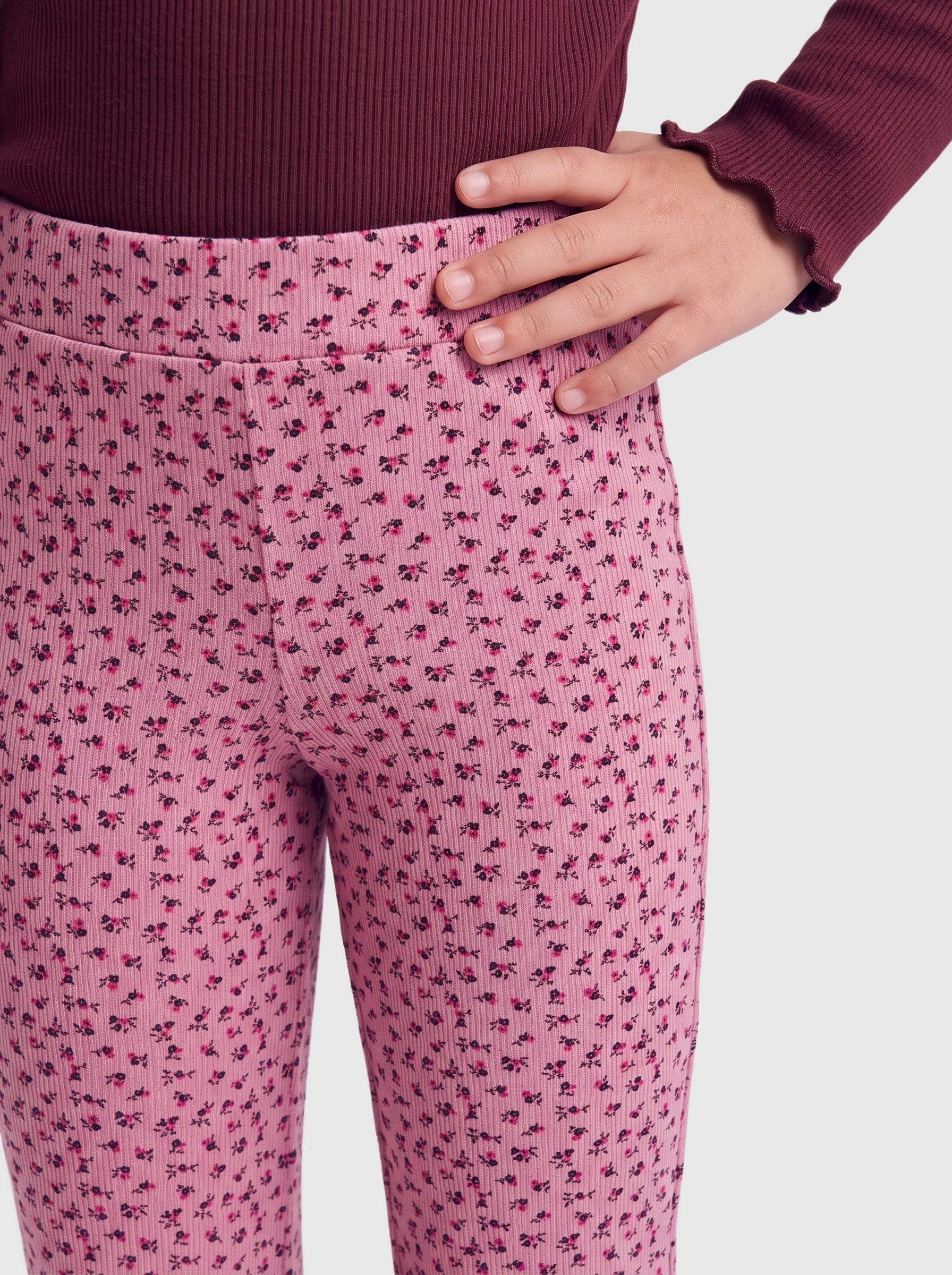 KIDS ONLY Leggings »KMGTRINNY LIFE AOP FLARED LEGGINS VD JRS«  Baumwollmischung, figurbetont