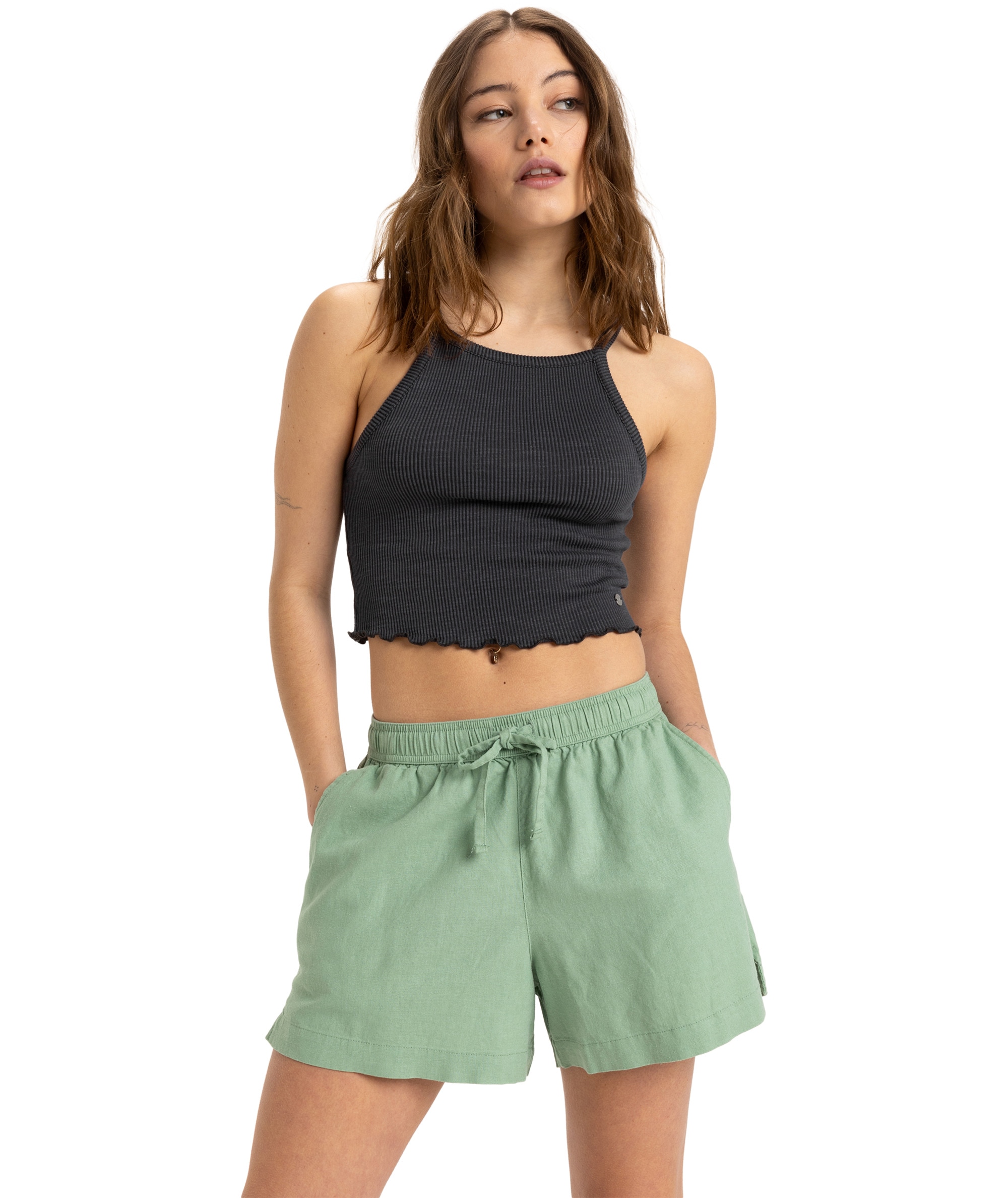 Roxy Shorts "LEKEITIO BREAK MID" sportlicher Stil, für aktive Tage, aus Lei günstig online kaufen