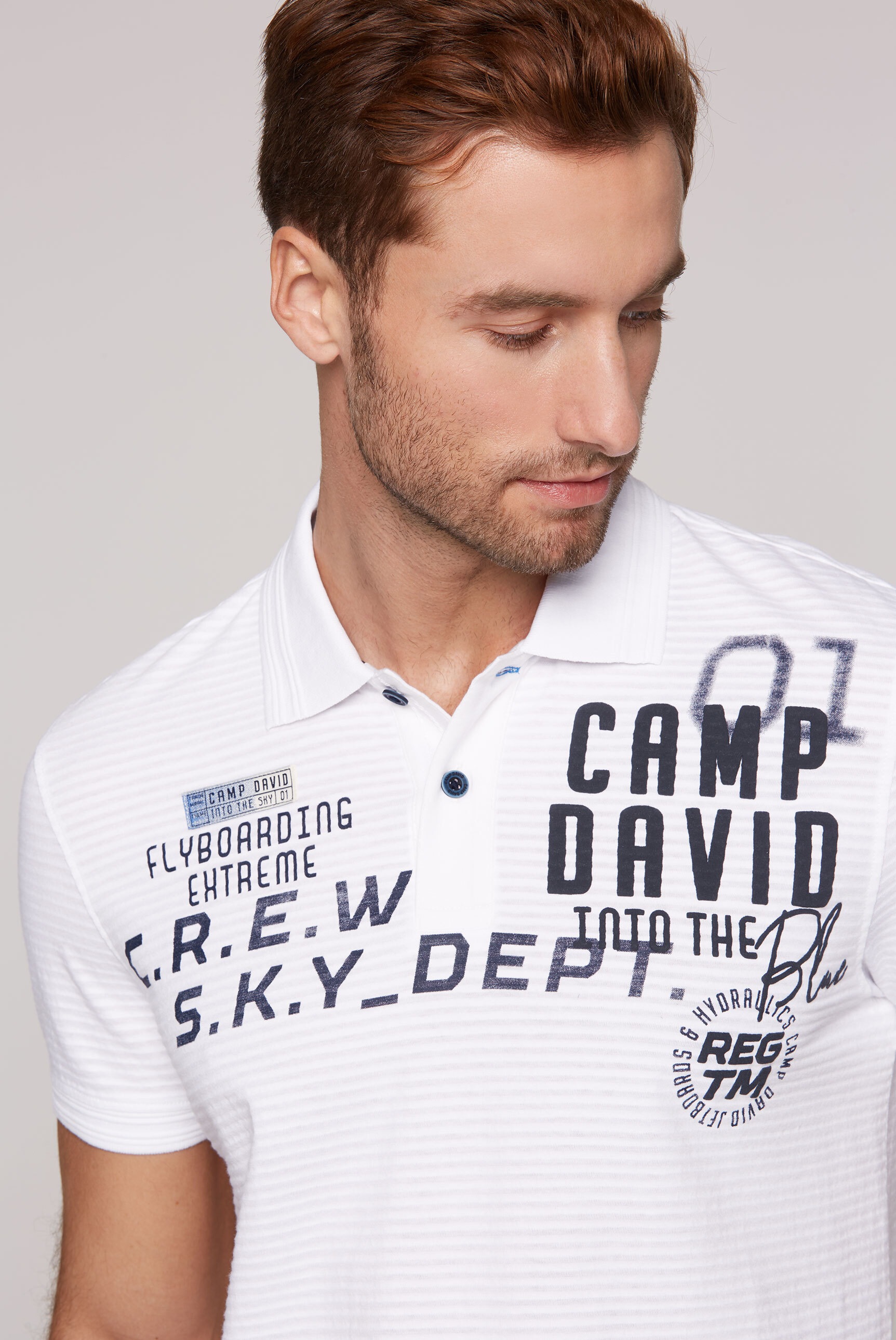 CAMP DAVID Poloshirt, aus Baumwolle