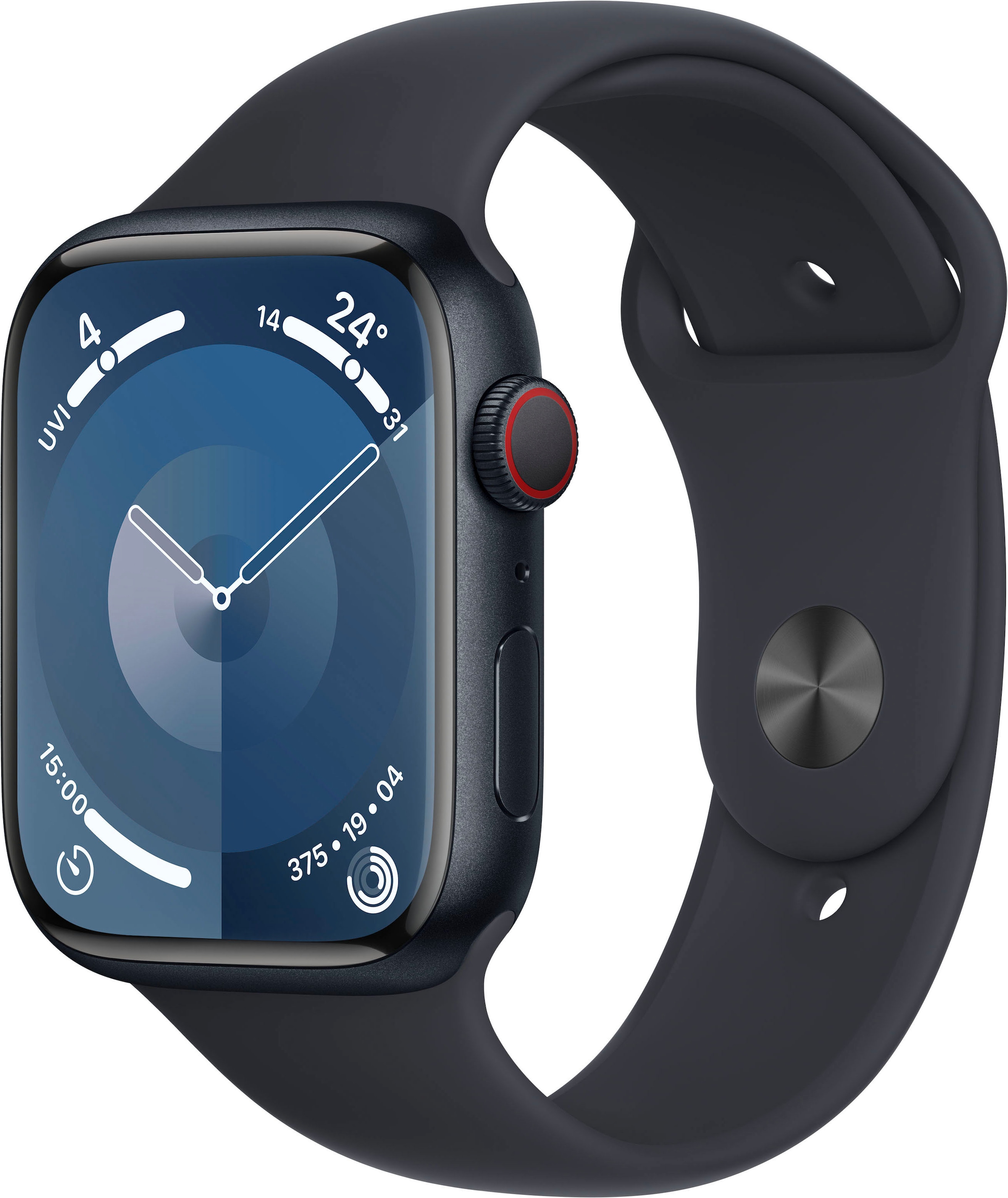Smartwatch »Watch Series 9 GPS + Cellular 45mm Aluminium S/M«, (Watch OS 10 Sport Band)