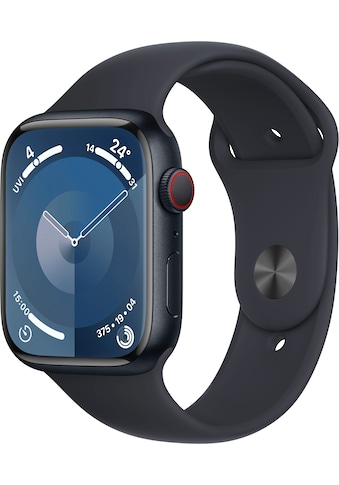 Smartwatch »Watch Series 9 GPS + Cellular 45mm Aluminium«, (Watch OS 10 Sport Band)