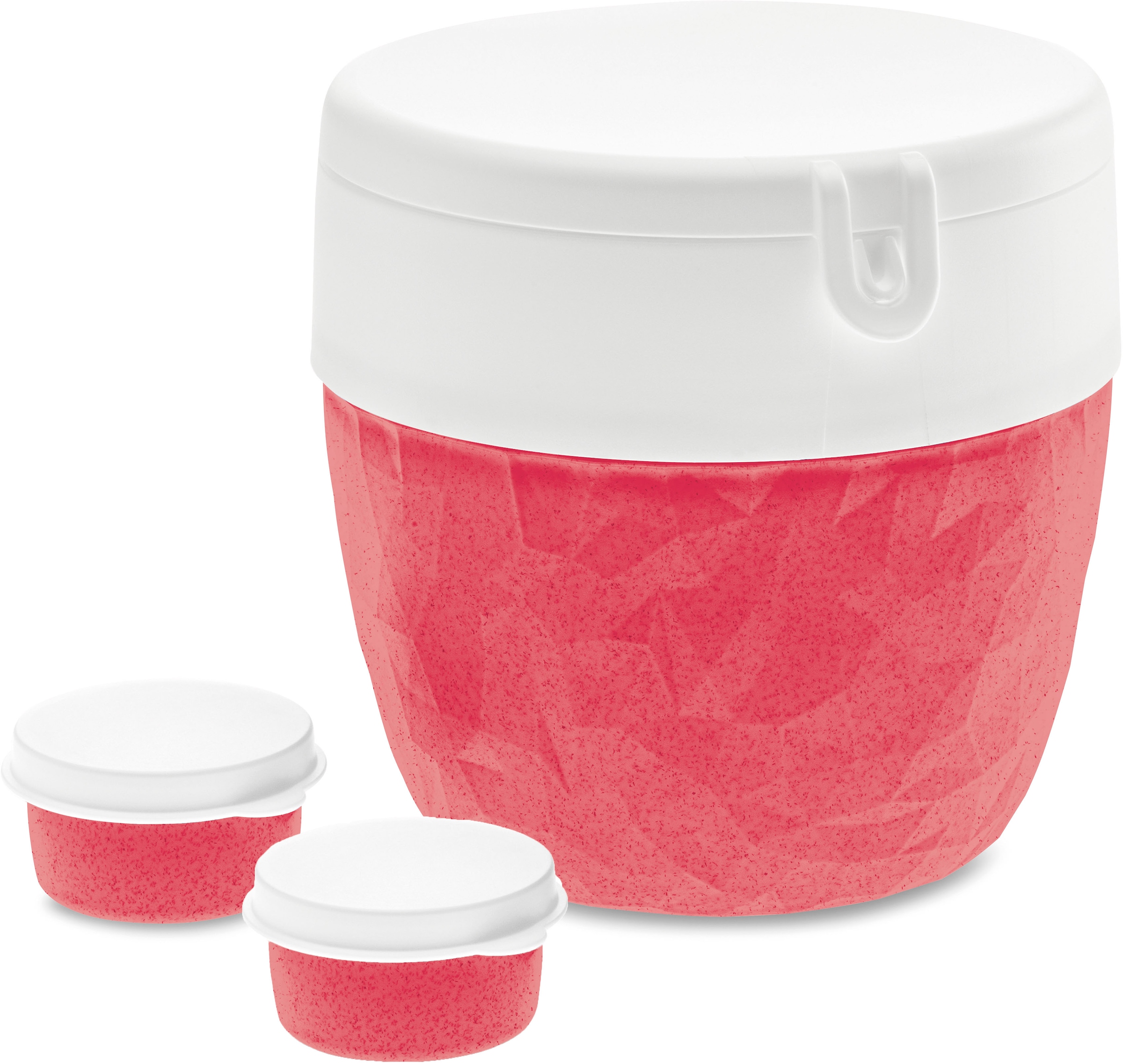 KOZIOL Lunchbox "BENTOBOX L", (1 tlg.), spülmaschinengeeignet,melaminfrei, inkl. Minidosen für Dressing,800 ml