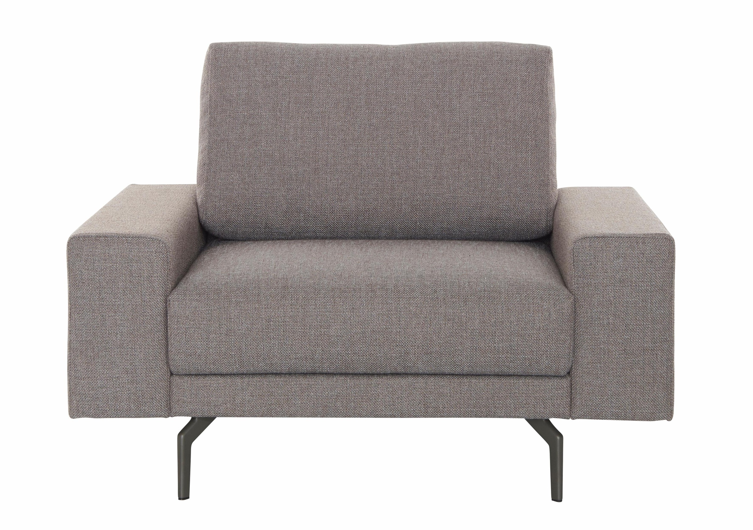 hülsta sofa Sessel »hs.450«, Armlehne breit niedrig, Alugussfüße in  umbragrau, Breite 120 cm | BAUR