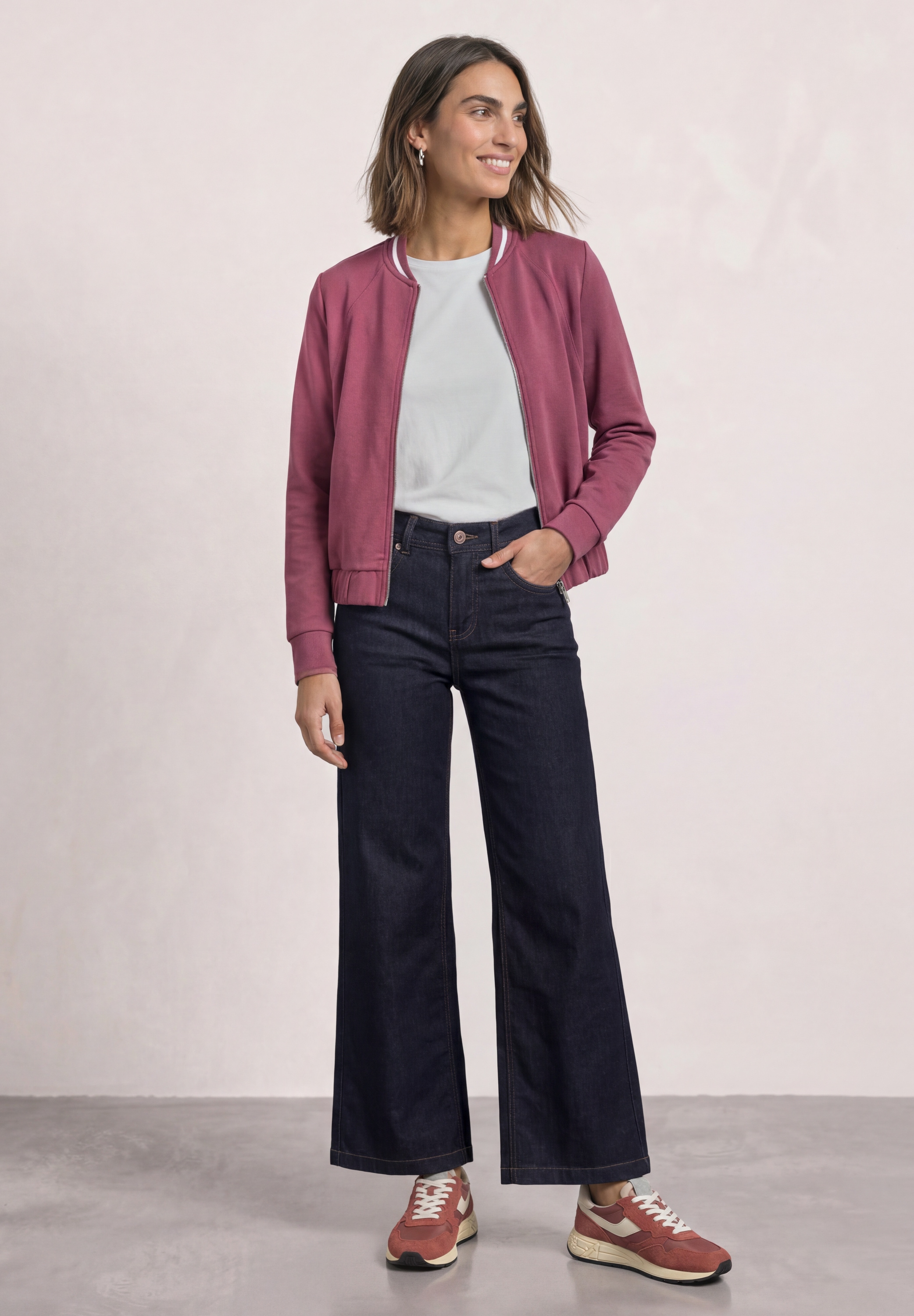 STREET ONE Cardigan mit Kontrastdetail