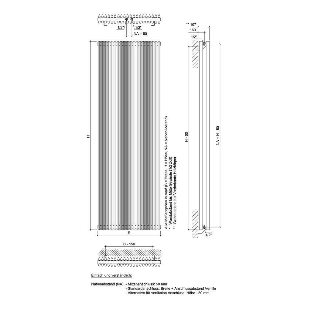 Ximax Paneelheizkörper »Triton Duplex 1800 mm x 450 mm«