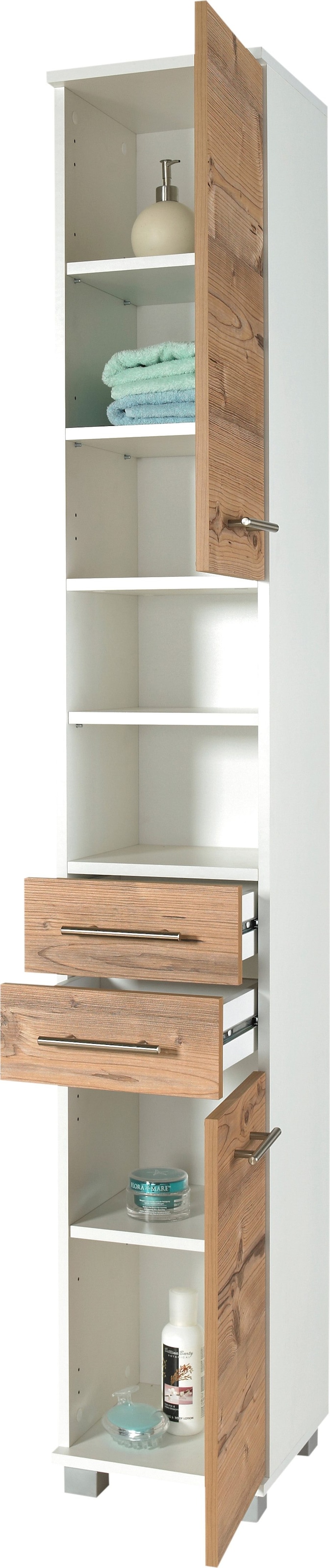 Schildmeyer Hochschrank »Palermo, Made in Germany«, Breite 30 cm, verstellbare Einlegeböden, 2 Schubkästen & 2 Türen