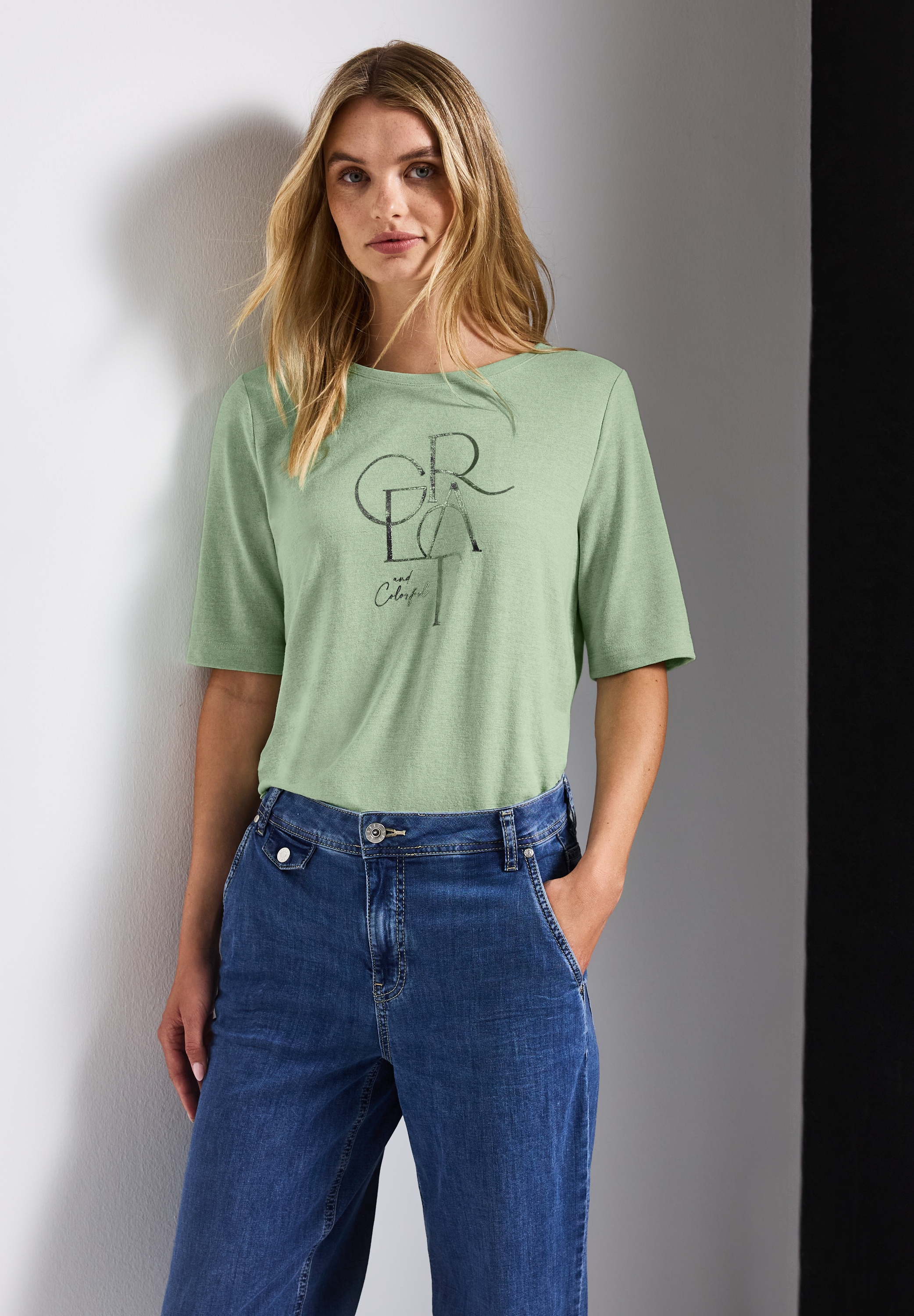 STREET ONE T-Shirt, mit Folien-Wording
