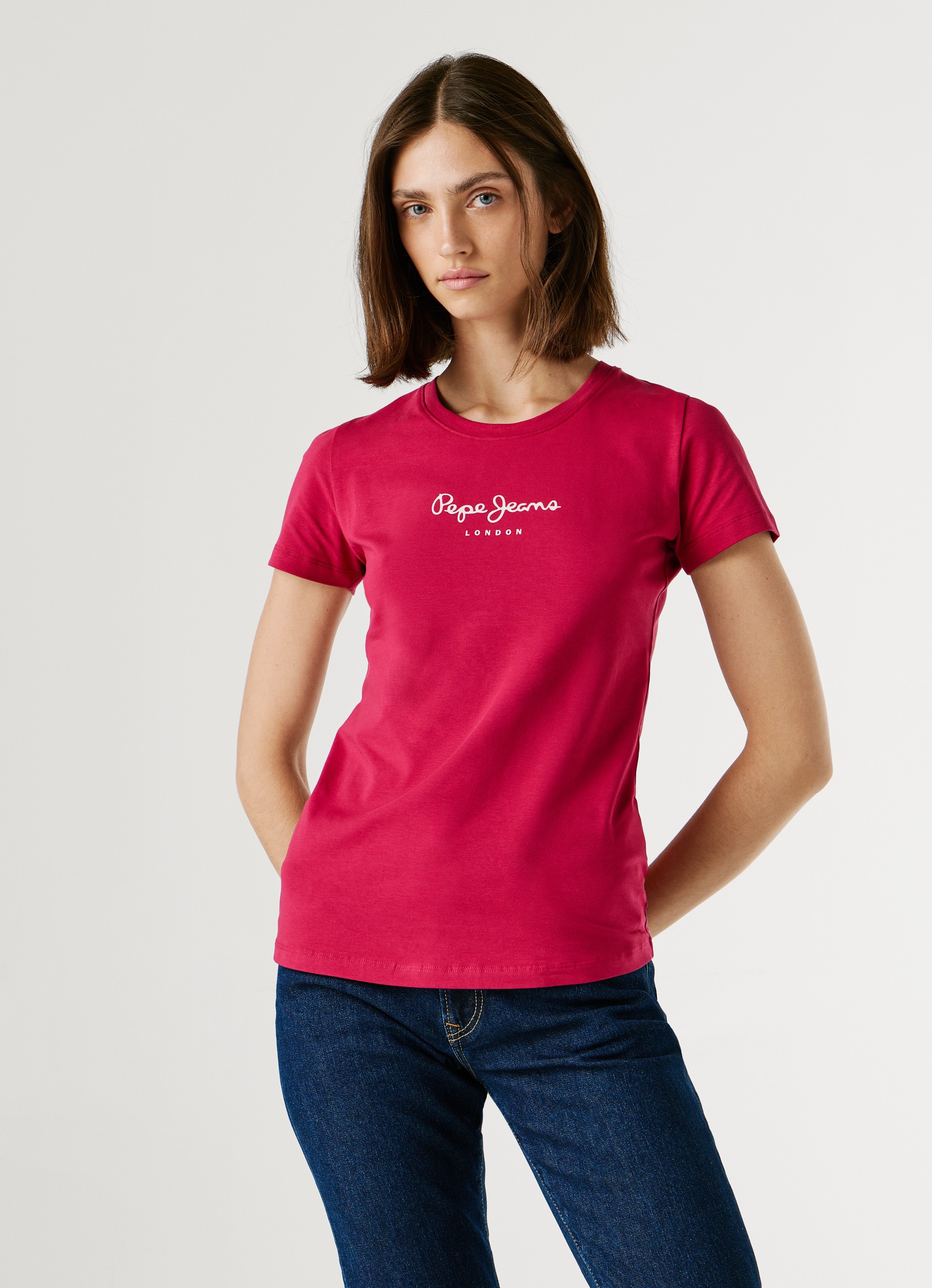 Pepe Jeans T-Shirt "NEW VIRGINIA" mit Logo-Print günstig online kaufen