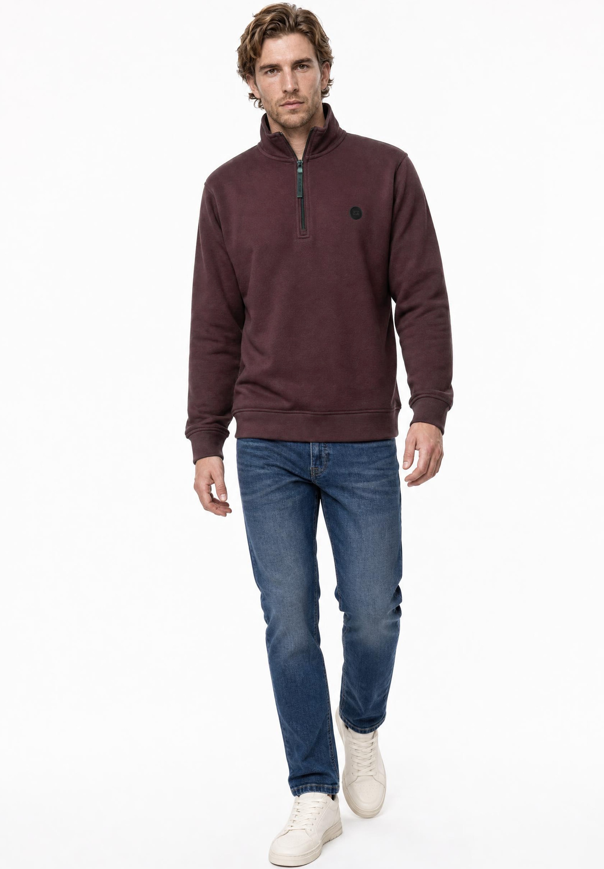 STREET ONE MEN Sweatshirt , mit Stehkragen
