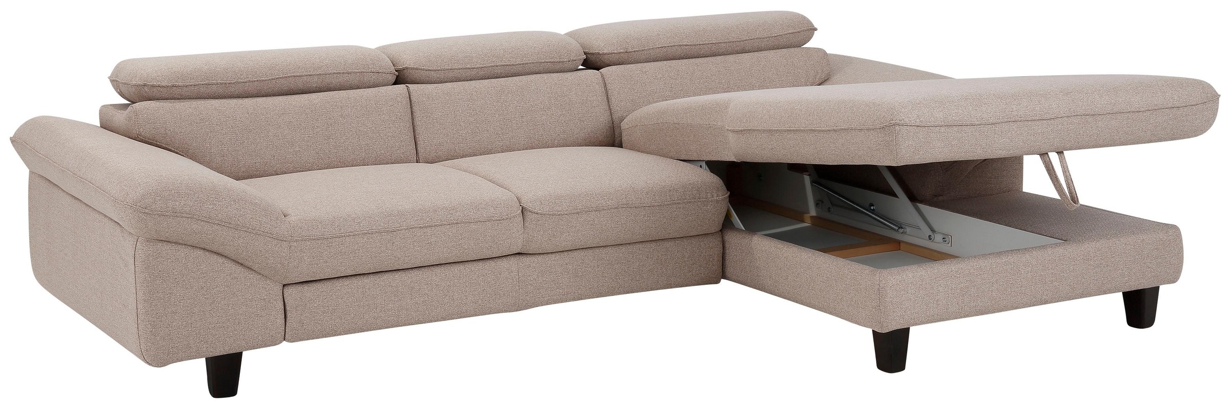 Home affaire Ecksofa »Pilot L-Form«, mit Kopfteilverstellung, wahlweise mit Bettfunktion & Bettkasten