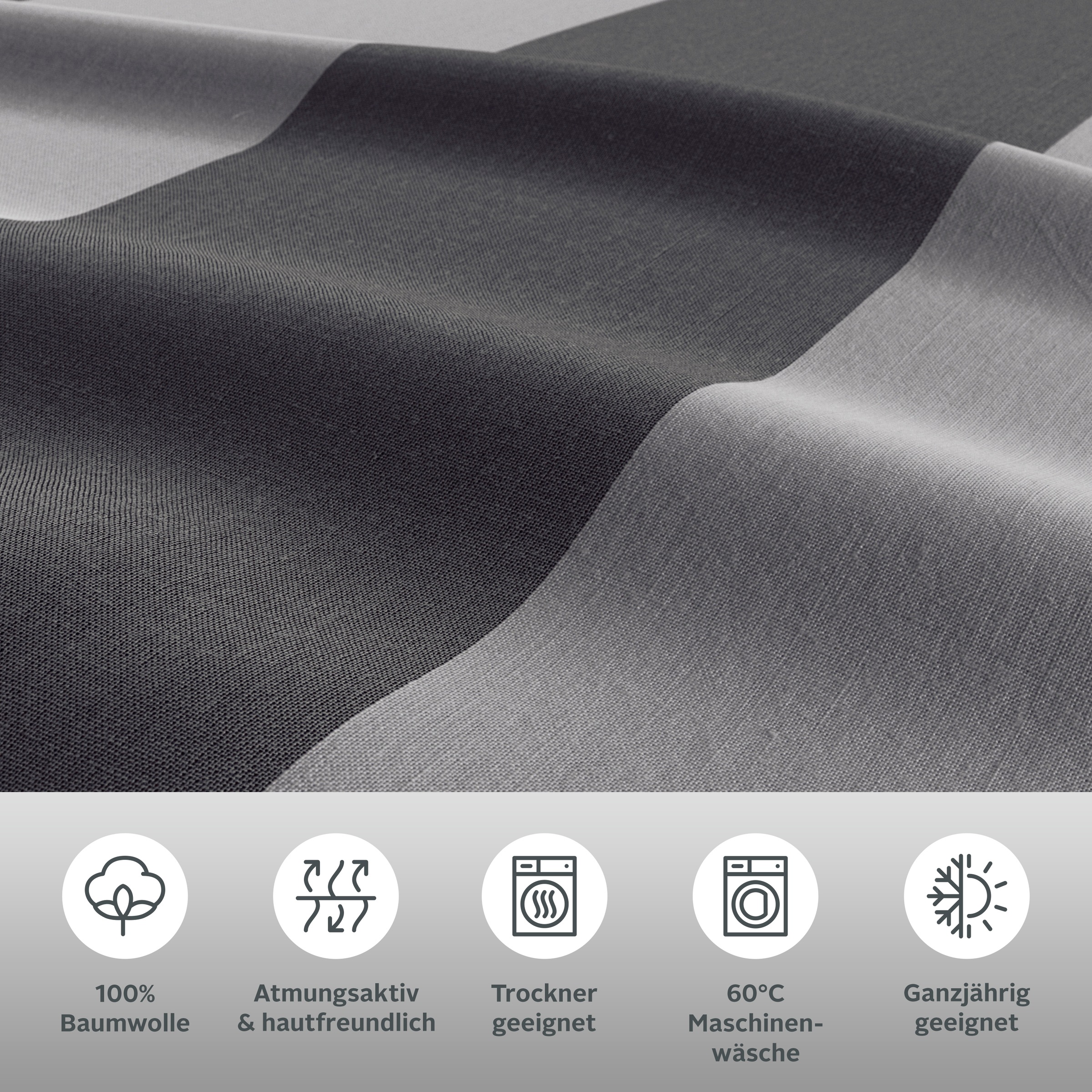 Thumbnail - OTTO home Bettwäsche "Sari" 3 Stk. in verschiedenen Qualitäten, moderne Bettwäsche mit Streifen