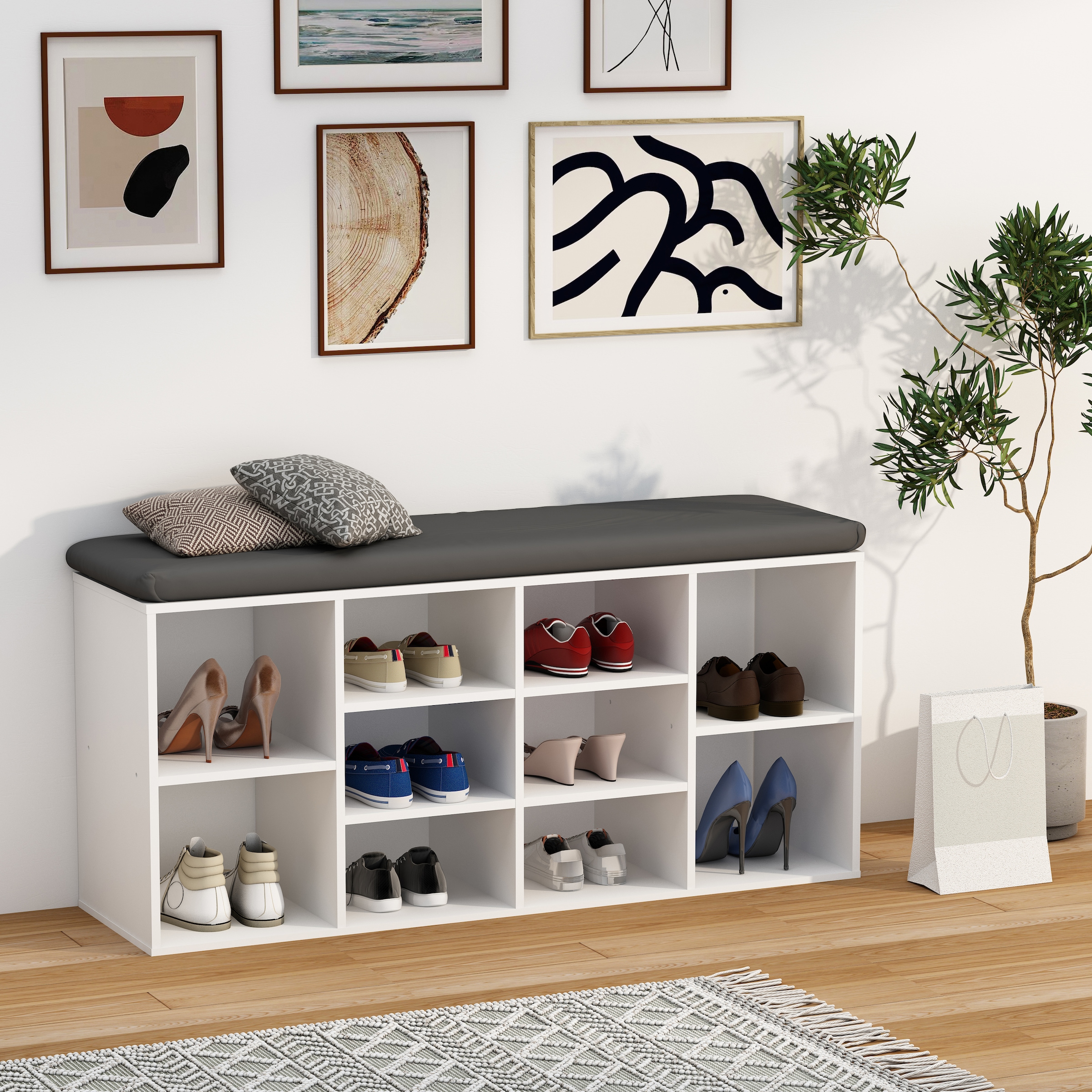VCM Schuhregal »Holz Regal Schuhschrank Schuhregal Hinsol S«