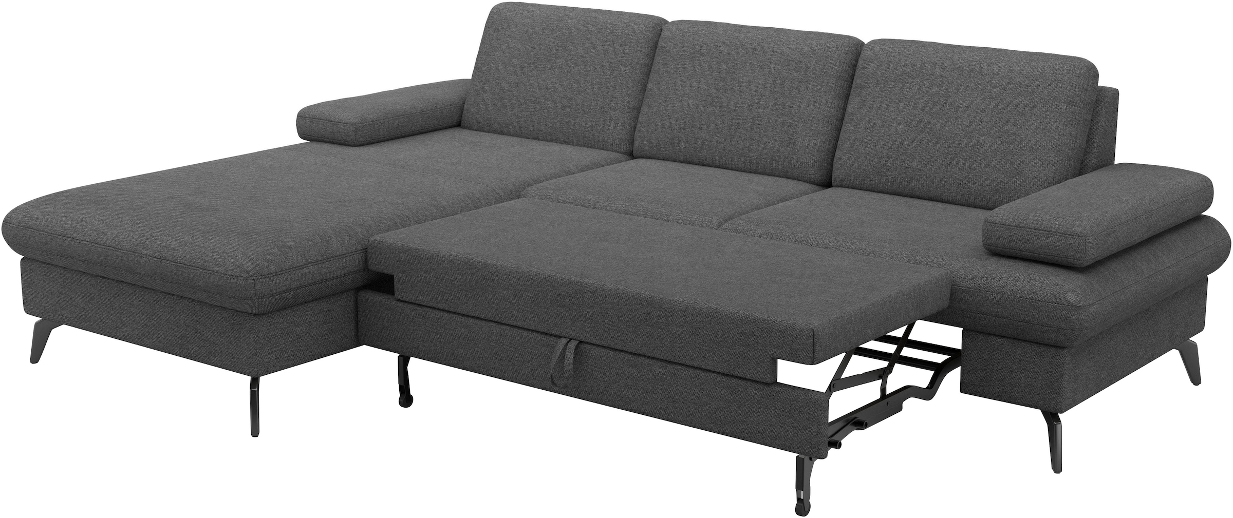 sit&more Ecksofa »Morris Jubi L-Form«, inkl. Armteilfunktion und 1 Zierkissen, wahlweise mit Bettfunktion