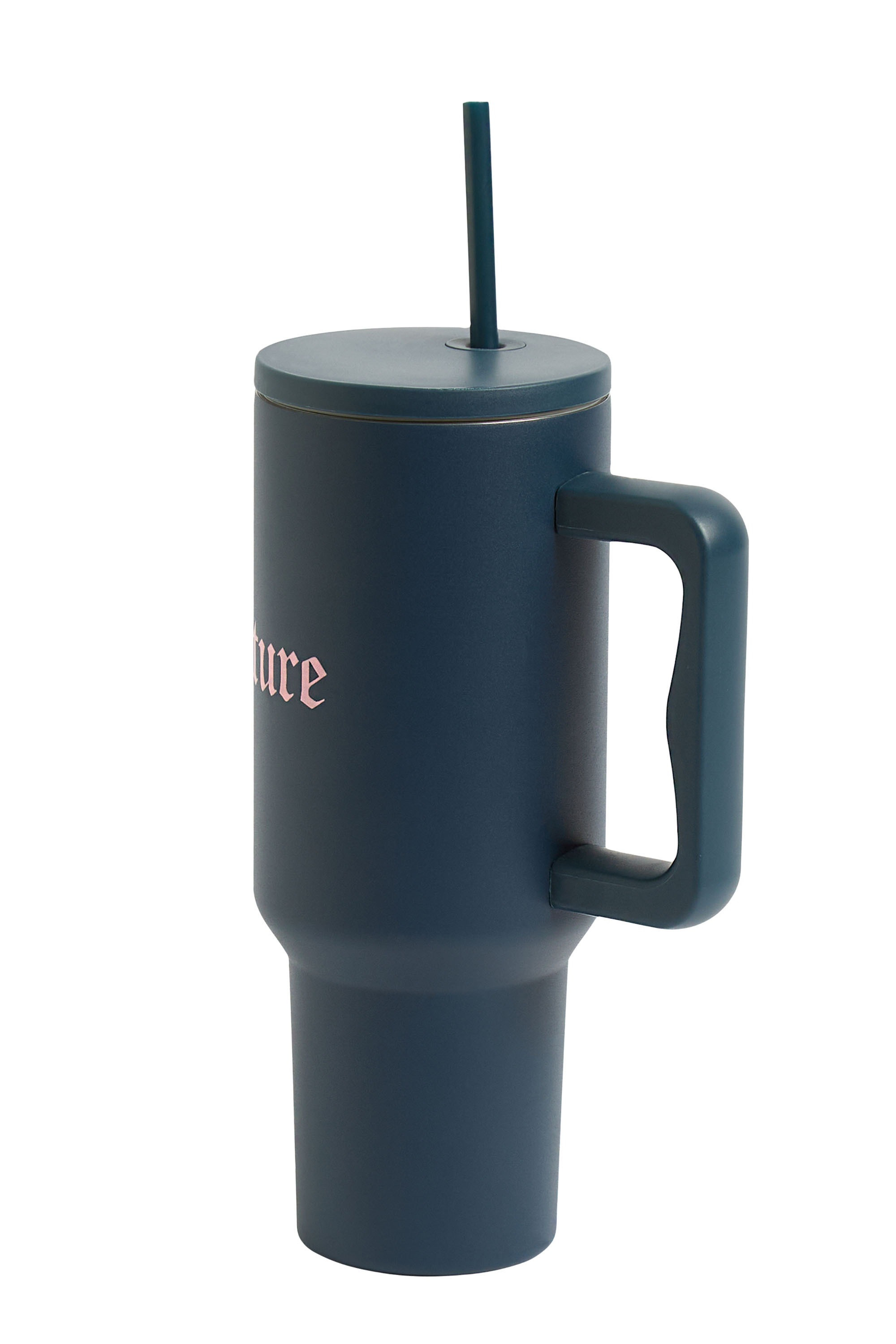 Juicy Couture Thermobecher »STEEL TUMBLER WITH STRAW Unisex« Getränkebecher, große Tasse, mit Strohhalm, heiß kalt, Edelstahl, Sale