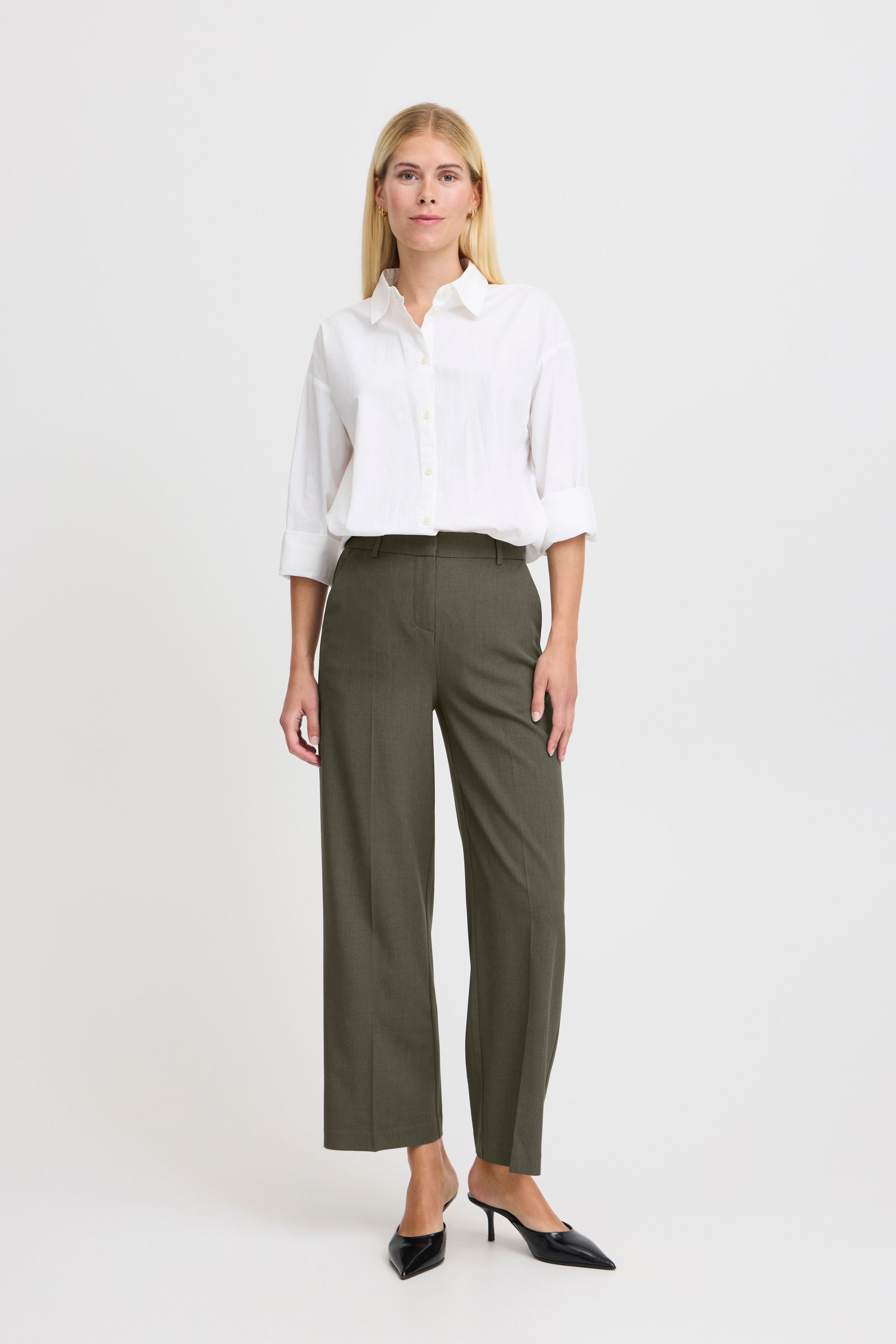 b.young Stoffhose "Stoffhose BYDANTA WIDE LEG PANTS 2 CROPPED" günstig online kaufen