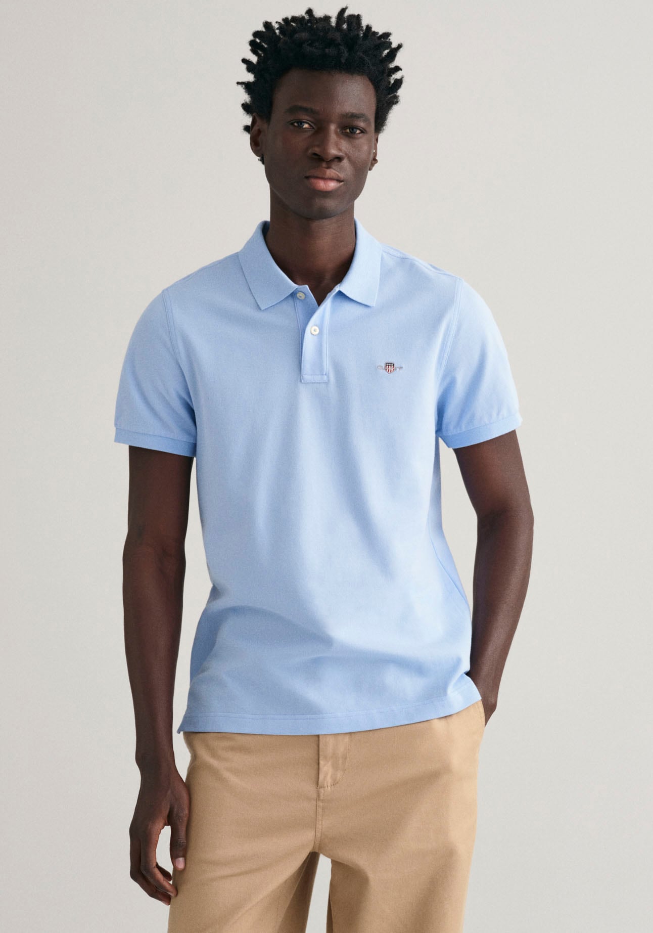 Gant Poloshirt "REG SHIELD SS PIQUE POLO", mit Logo und Flachstrickkragen 100% Baumwolle Pique