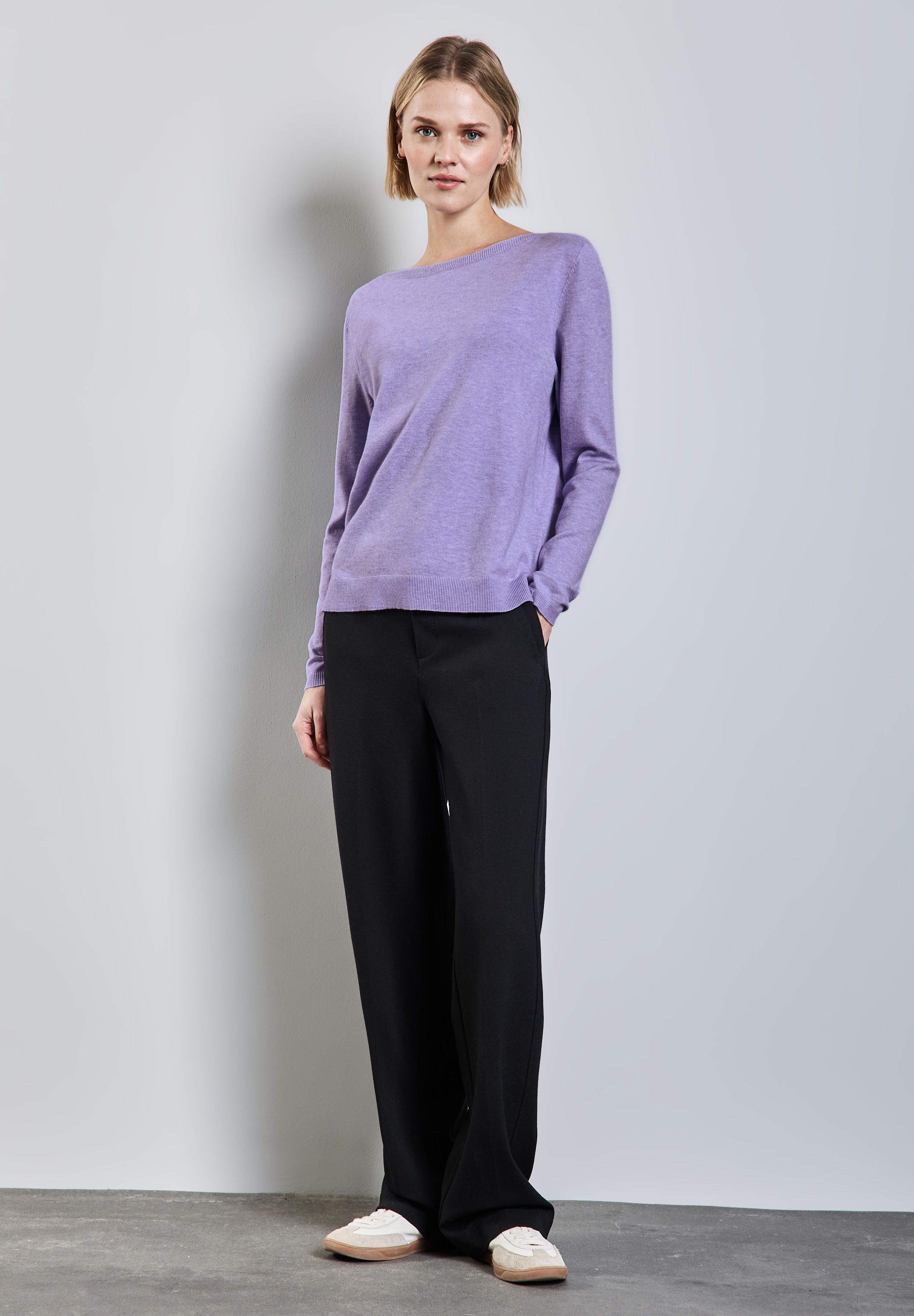 STREET ONE Strickpullover, aus Feinstrick