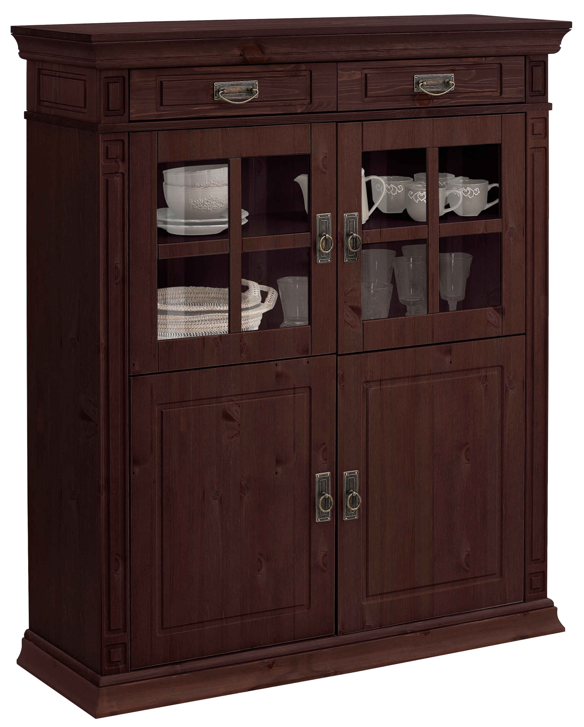 Home affaire Highboard »Vinales«, Vitrine, Breite 112 cm