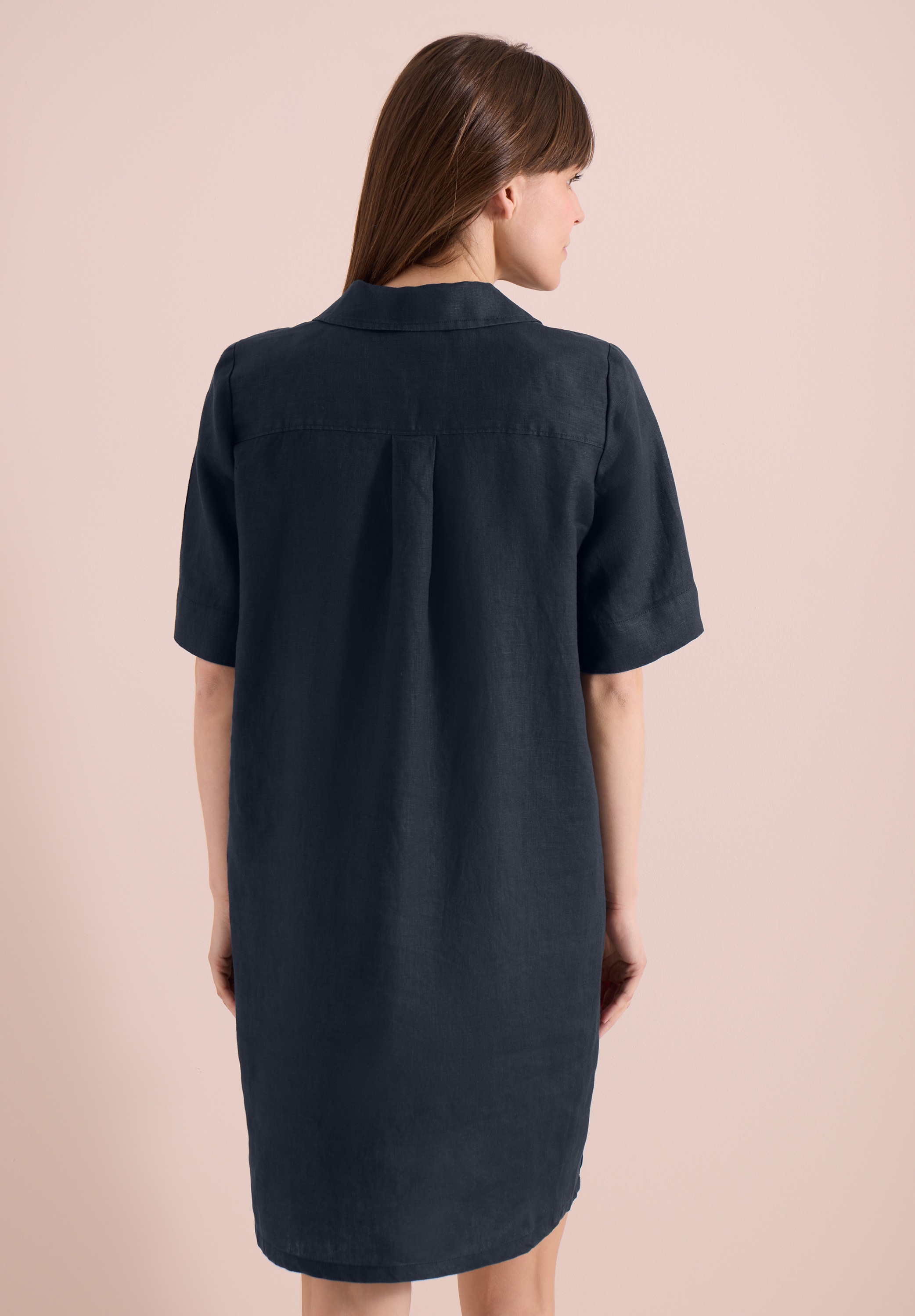 Cecil Blusenkleid Eingrifftaschen aus Leinen