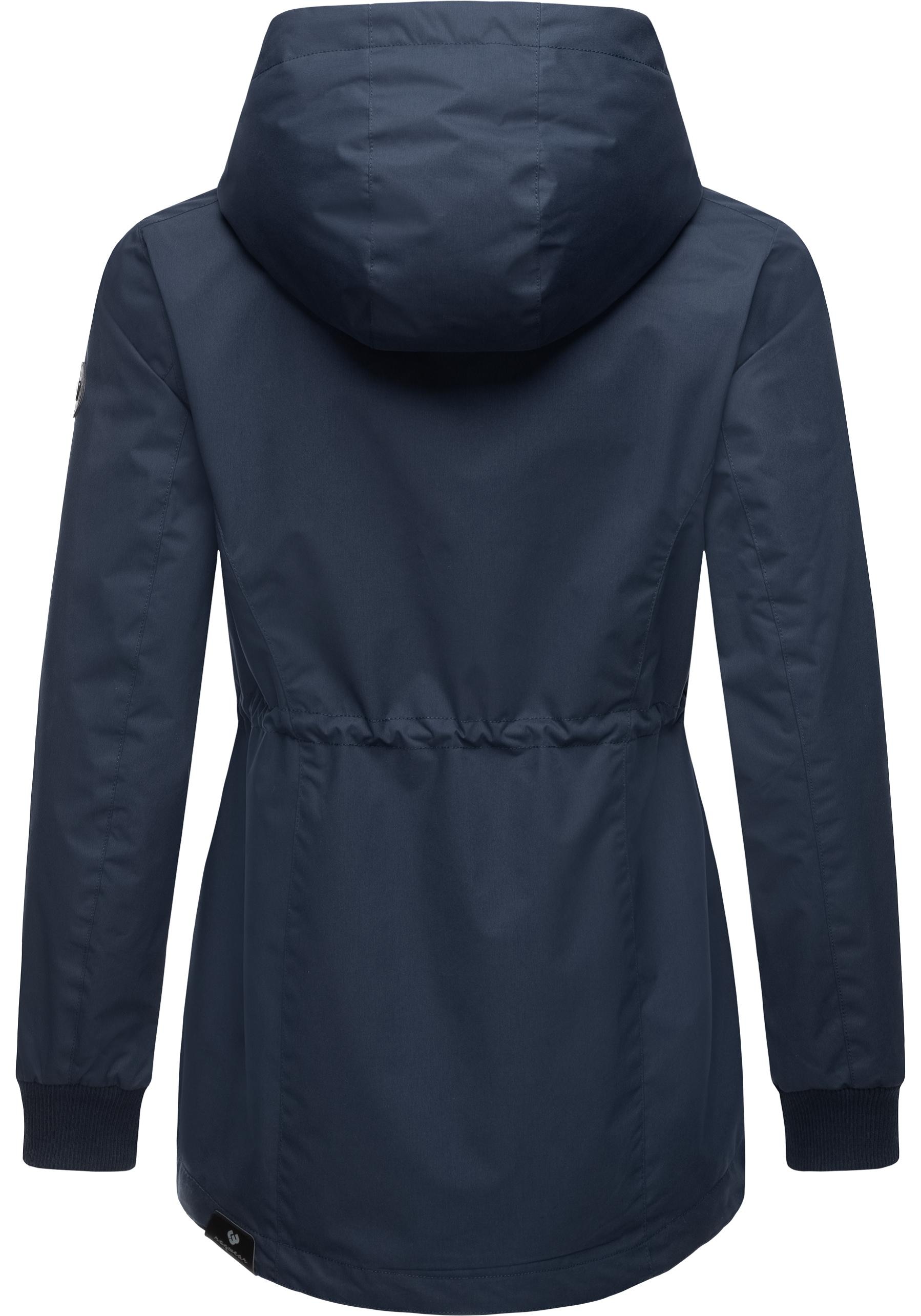 Ragwear Outdoorjacke »Dowey A«, mit Kapuze, stylische Damen Übergangsjacke mit Taillenzugband