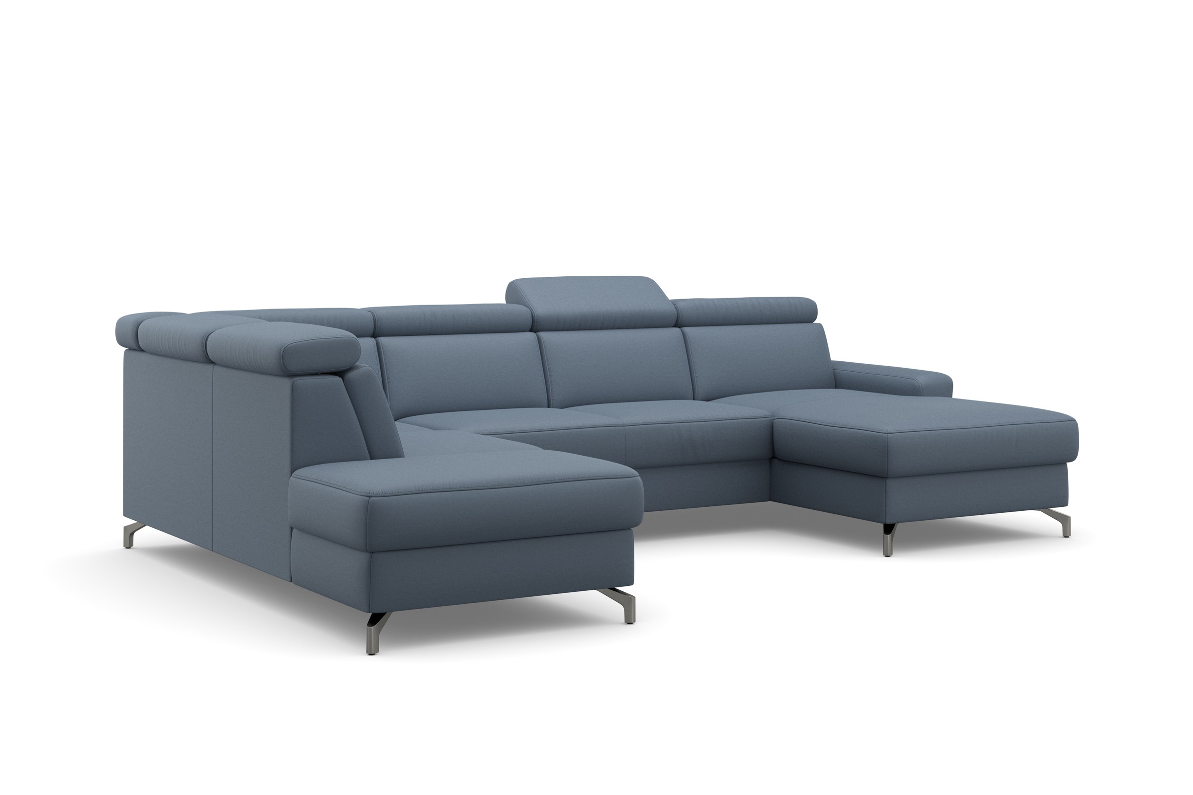 sit&more Wohnlandschaft »Scarlett U-Form«, inklusive Kopfteilverstellung, wahlweise mit Bettfunktion, Bettkasten