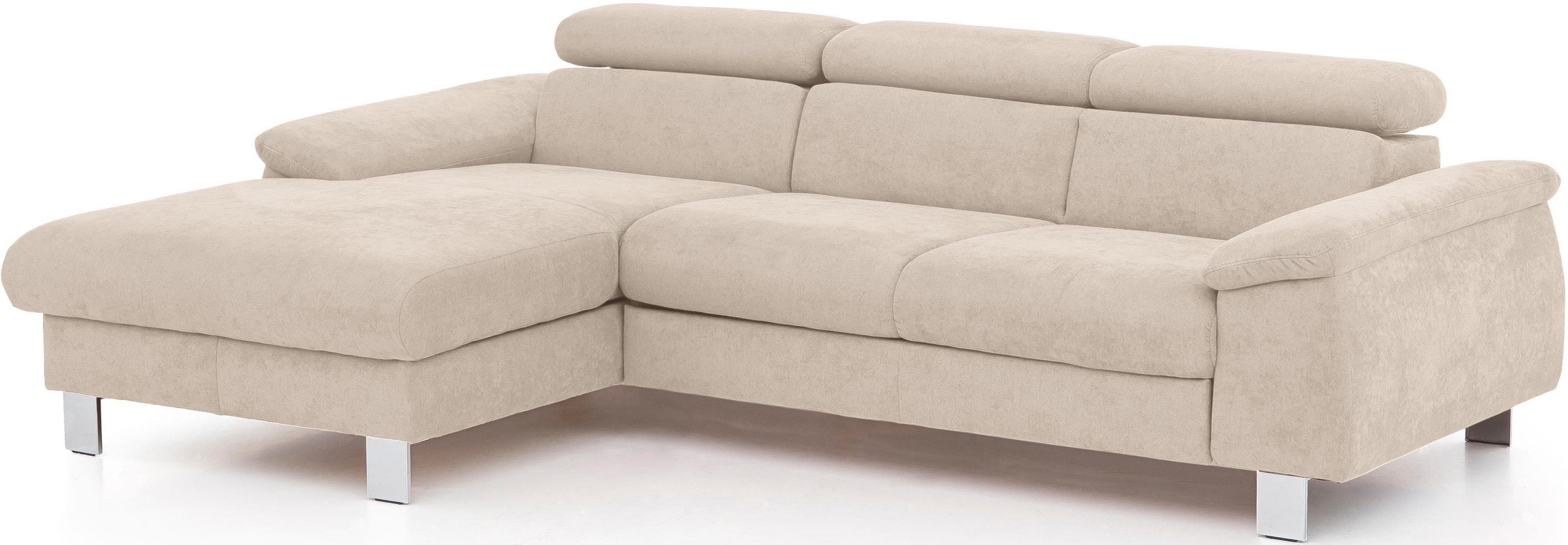 COTTA Ecksofa "Komaris L-Form, B: 244 cm" mit Kopfteilverstellung, optional günstig online kaufen