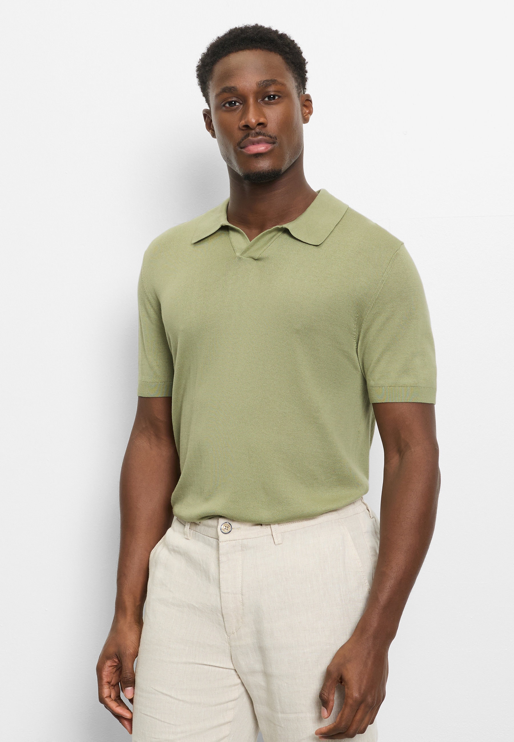 OLYMP Poloshirt "OLYMP Casual Strick, Polo"