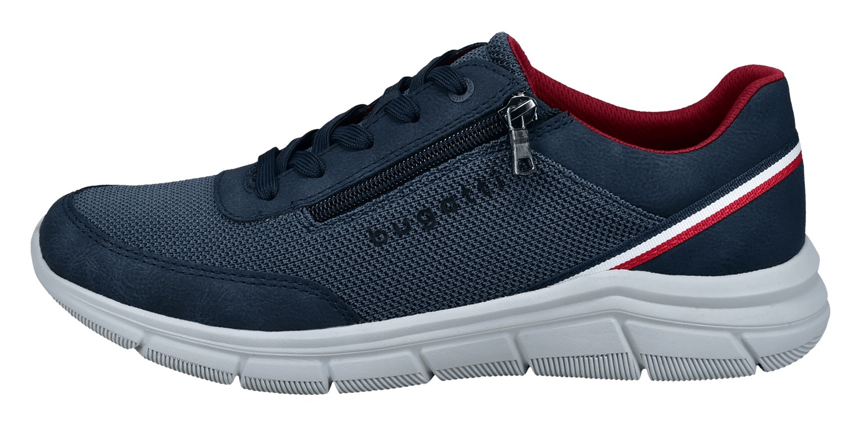 bugatti Keilsneaker, Freizeitschuh, Halbschuh, Schnürschuh mit Außenreißverschluss