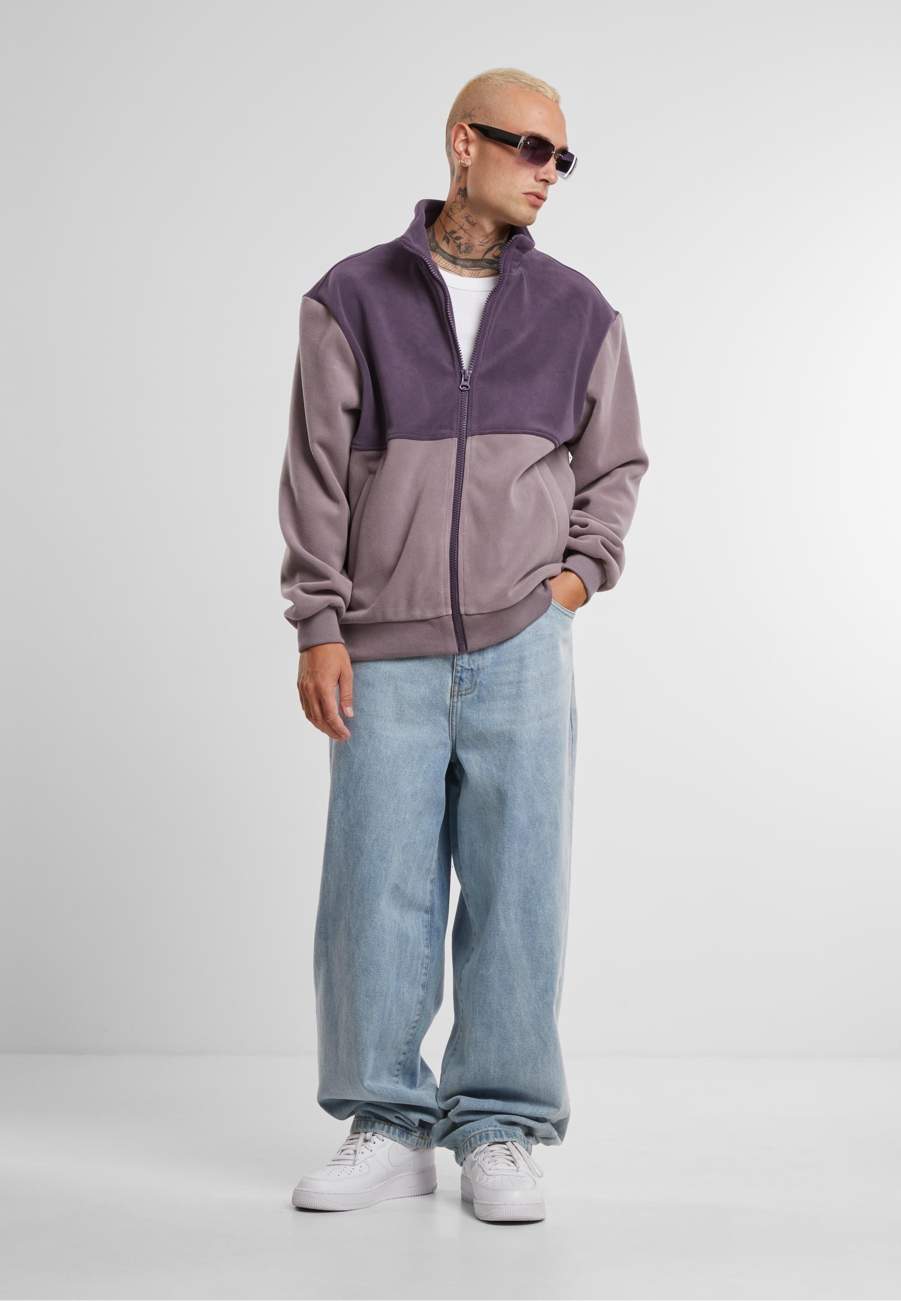 URBAN CLASSICS Allwetterjacke »Urban Classics Colour Block Polar Fleece Jacket«, (1 St.), ohne Kapuze