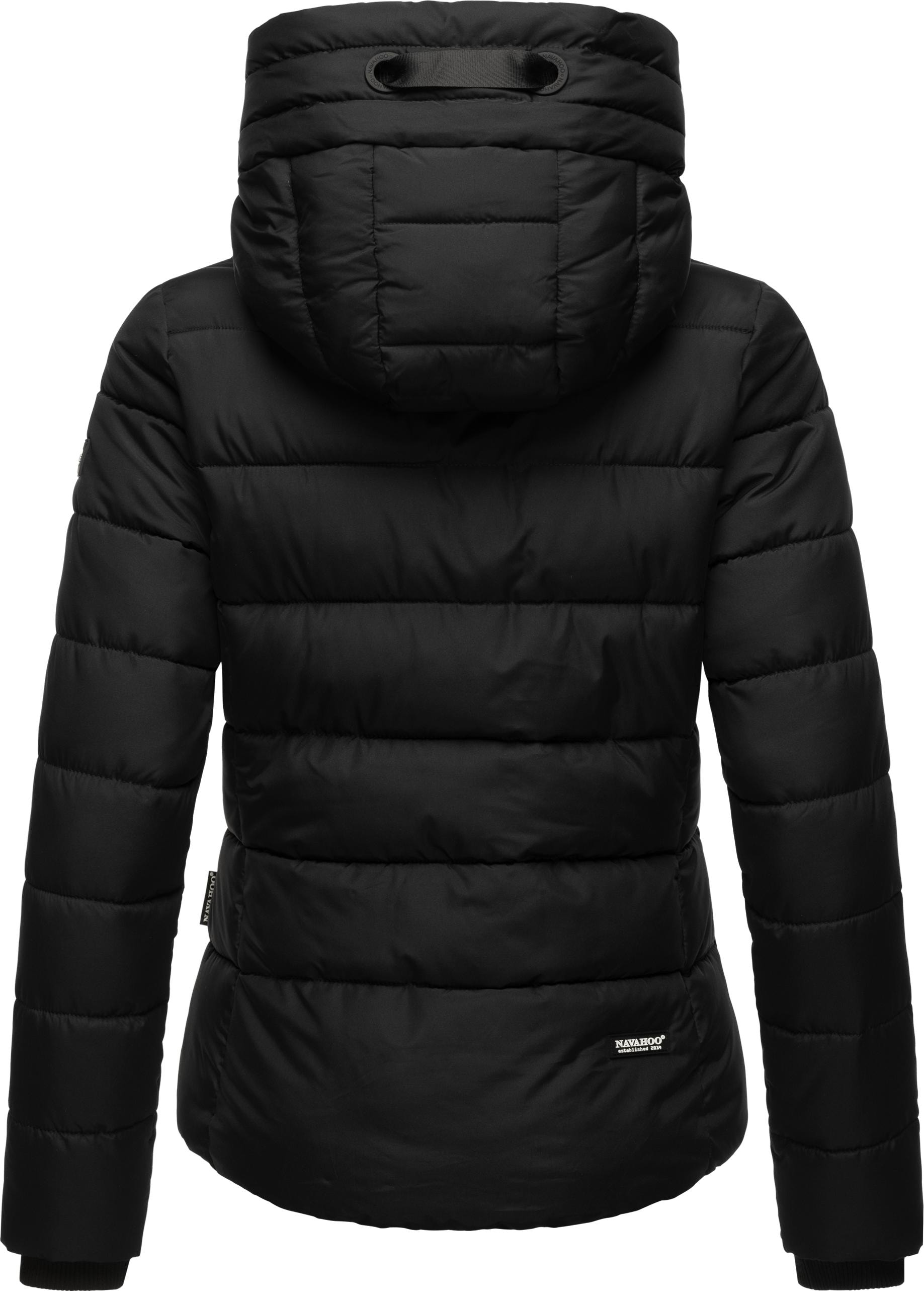 Navahoo Steppjacke »Amayaa«, mit Kapuze, stylische Damen Winterjacke mit coolen Applikationen