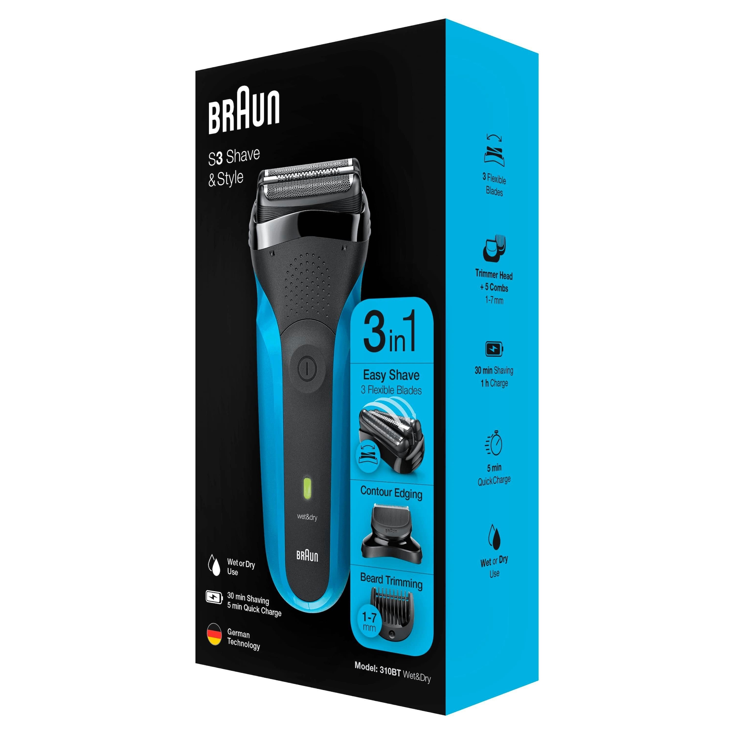 Braun Elektrorasierer »Series 3 Shave and Style 310BT«