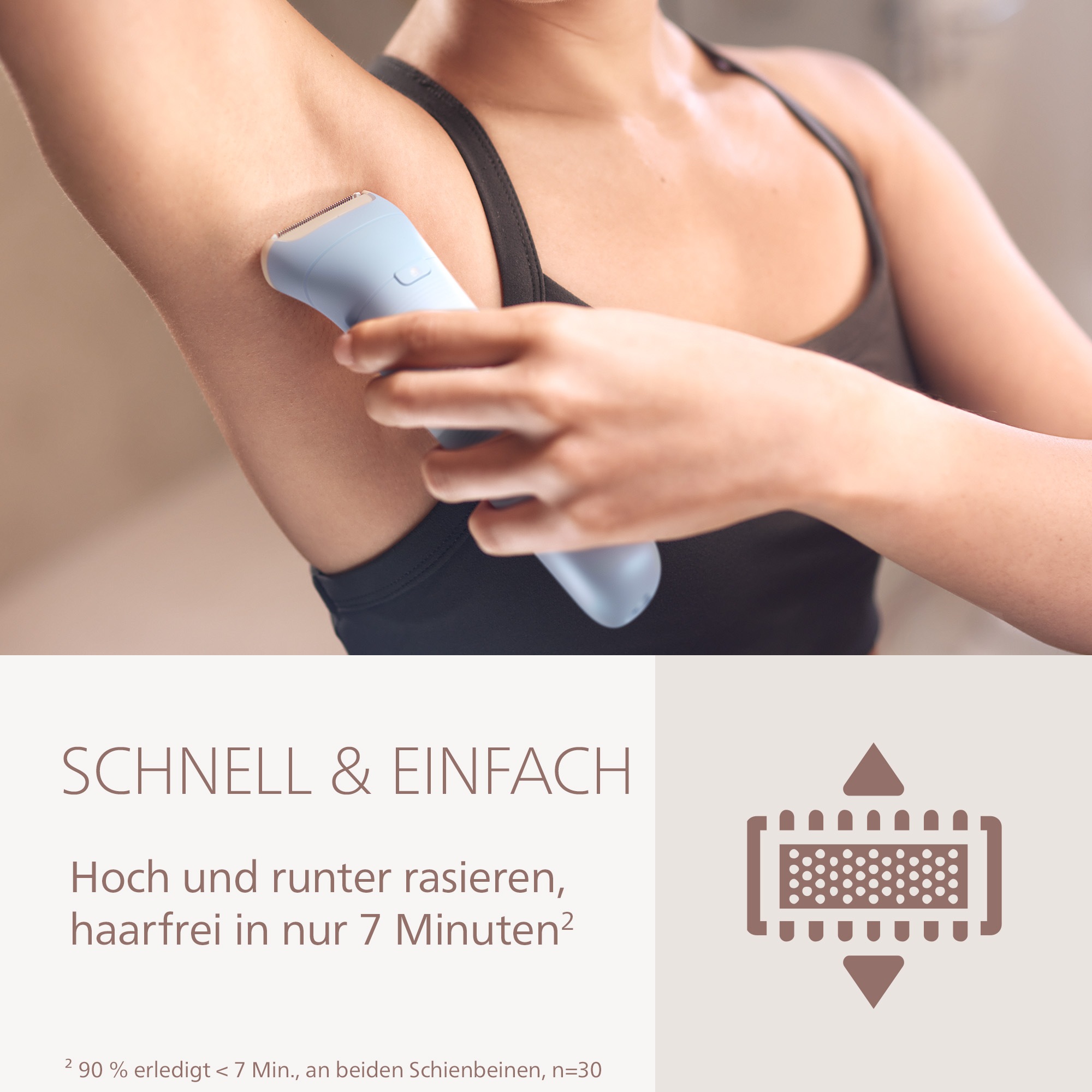 Thumbnail - Philips Elektrorasierer "Lady Shaver Series 6000" 1 Stk. Aufsätze kabelloser Rasierer, nass und trocken, inkl. Trimmerau...