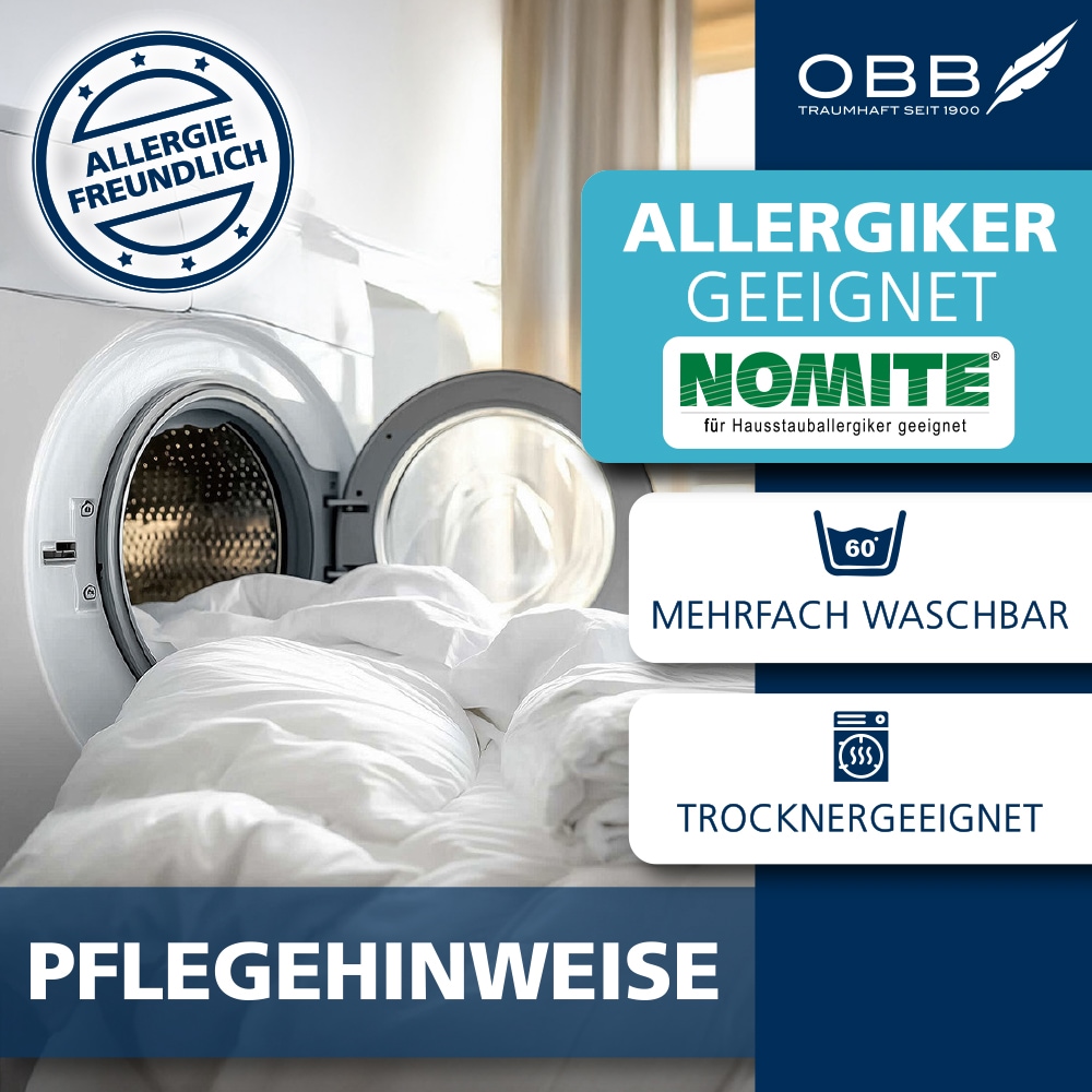 OBB Daunenbettdecke »Emilias, Bettdecken für Sommer und Winter, Ganzjahresdecke« leicht Füllung 90% Daunen, 10%Federn 1 Stk. tlg. Bettdecke 135x200 cm, 155x220 cm, weitere Größen, Made in Germany