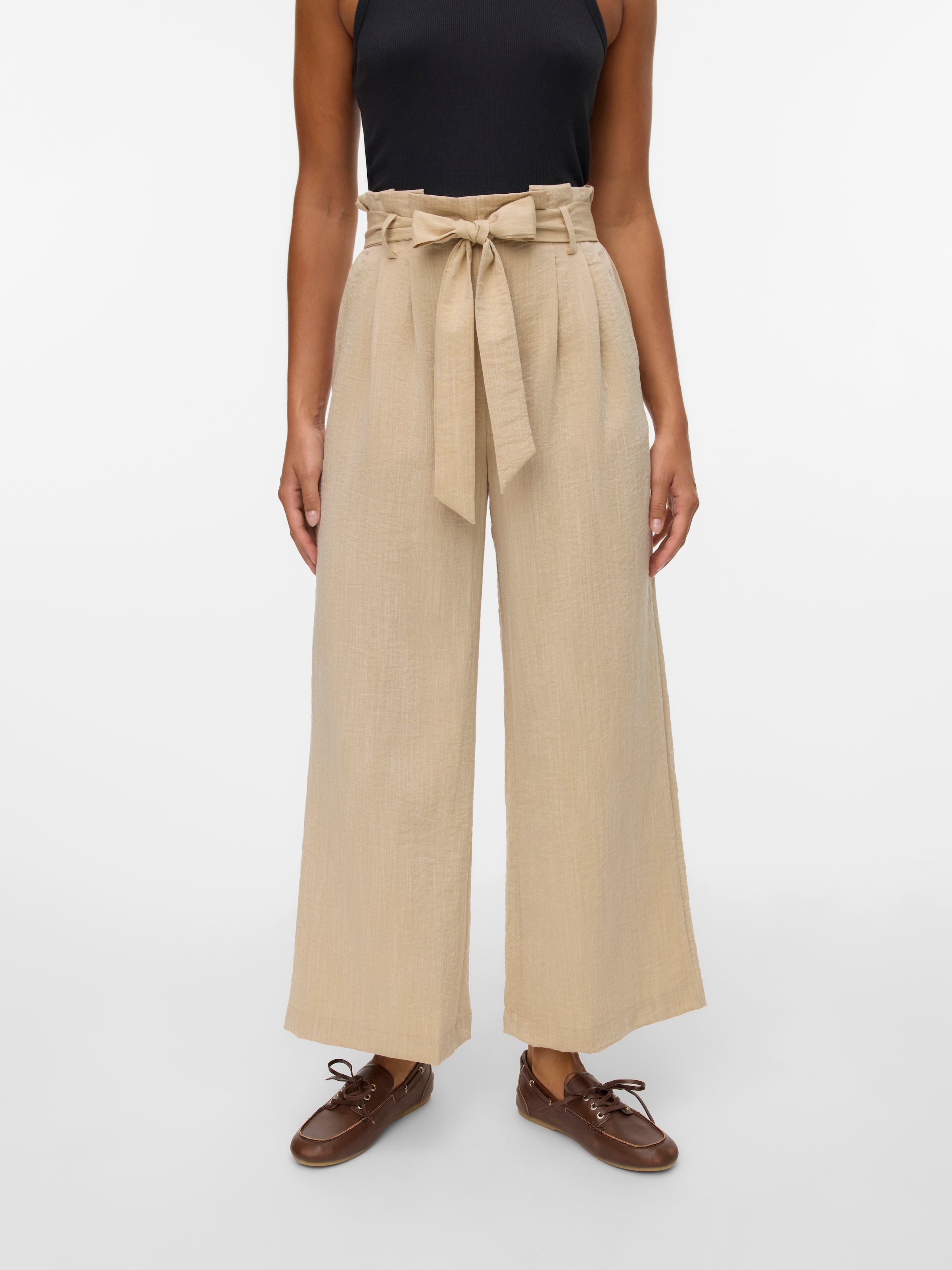 Vero Moda Paperbag-Hose "VMSYDNEY HW PAPERBAG ANKLE PANT NOOS" Materialmix günstig online kaufen