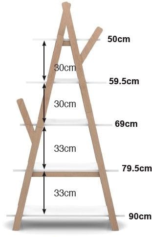 Vipack Kinderregal »Kiddy«, (Made in Europe), Standregal, MDF-Oberfläche