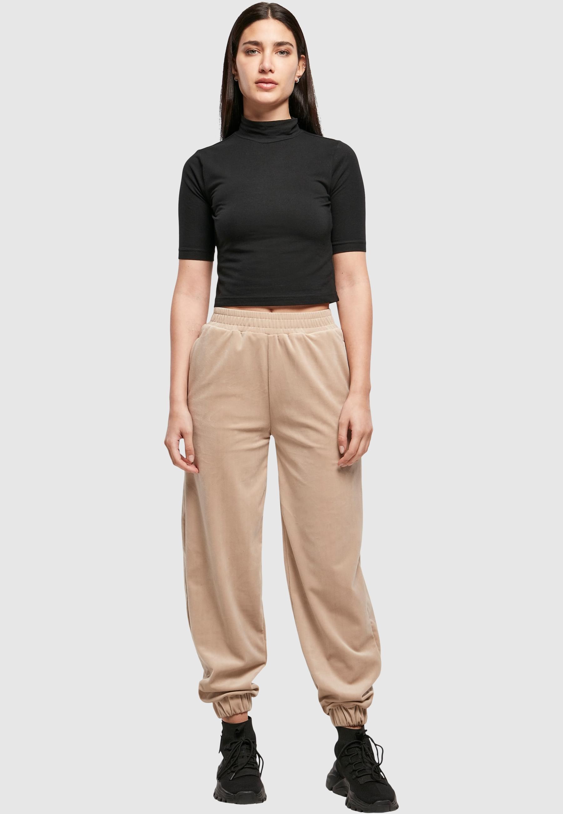 URBAN CLASSICS Jogginghose »Urban Classics Damen Ladies High Waist Ballon Velvet Sweat Pants«, (1 tlg.)