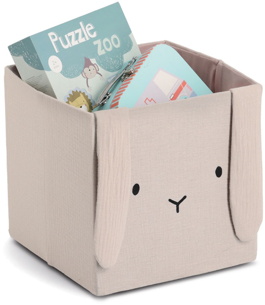 Zeller Present Aufbewahrungsbox »"Hase", Musselin«, Tiermotiv, kinderfreundlich, faltbar