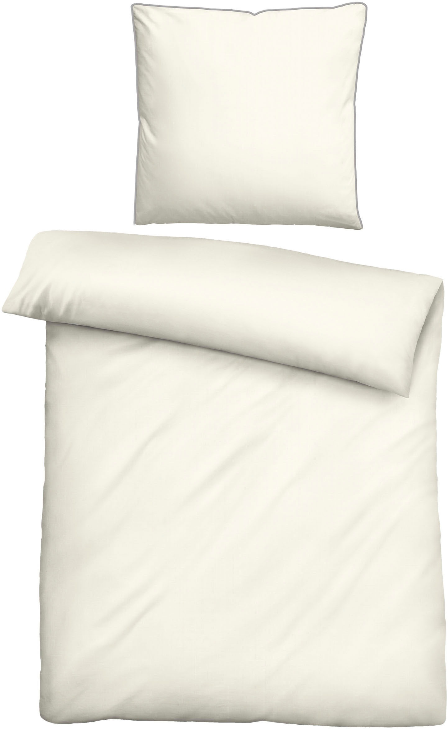 Thumbnail - Biberna Bettwäsche "0290500" 2 Stk. tlg. sehr saugfähig + pflegeleicht, Hoch-Tief-Struktur, Kissen mit Paspel