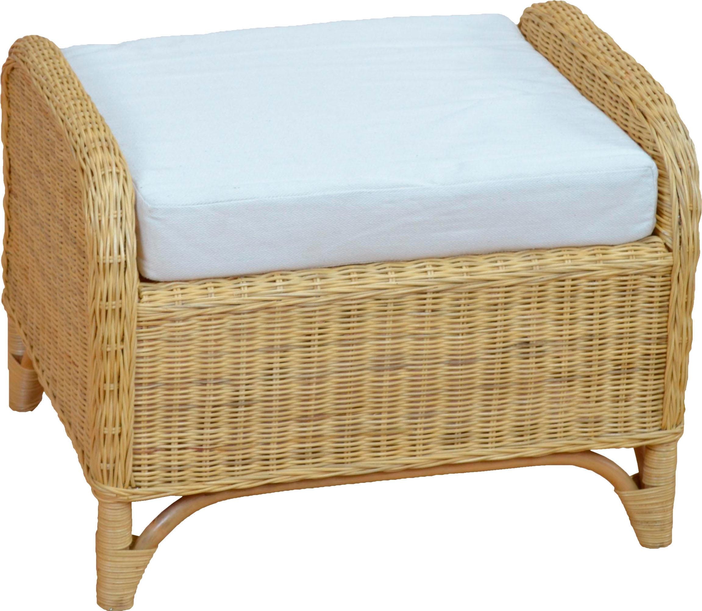 Home affaire Sitzhocker (Rattanhocker mit Kissenauflage) Home affaire Sitzhocker (Rattanhocker mit Kissenauflage)