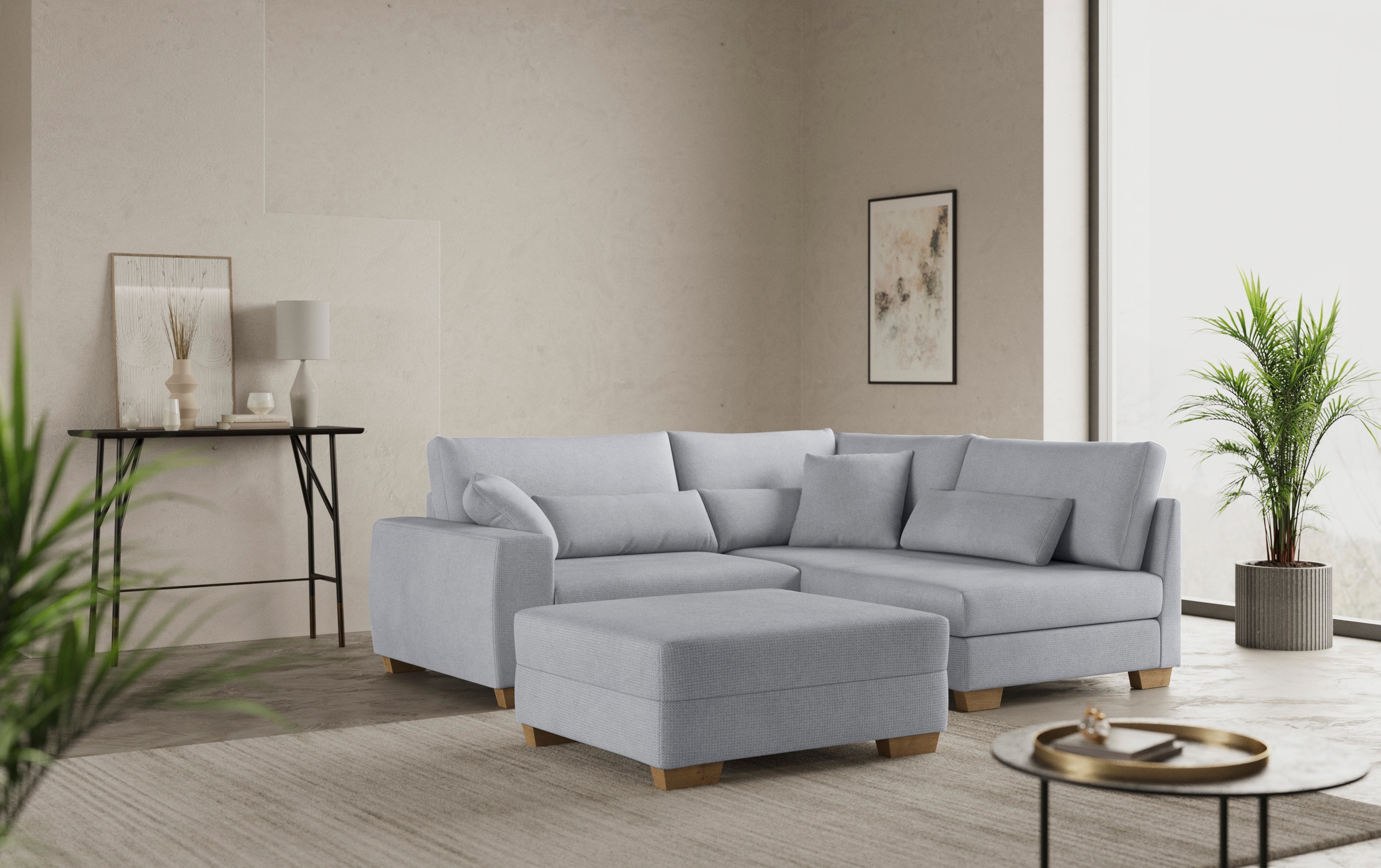 Mr. Couch Hocker "Hilla", Mit DuraSpring-Taschenfederkern, bis 140 kg belas günstig online kaufen