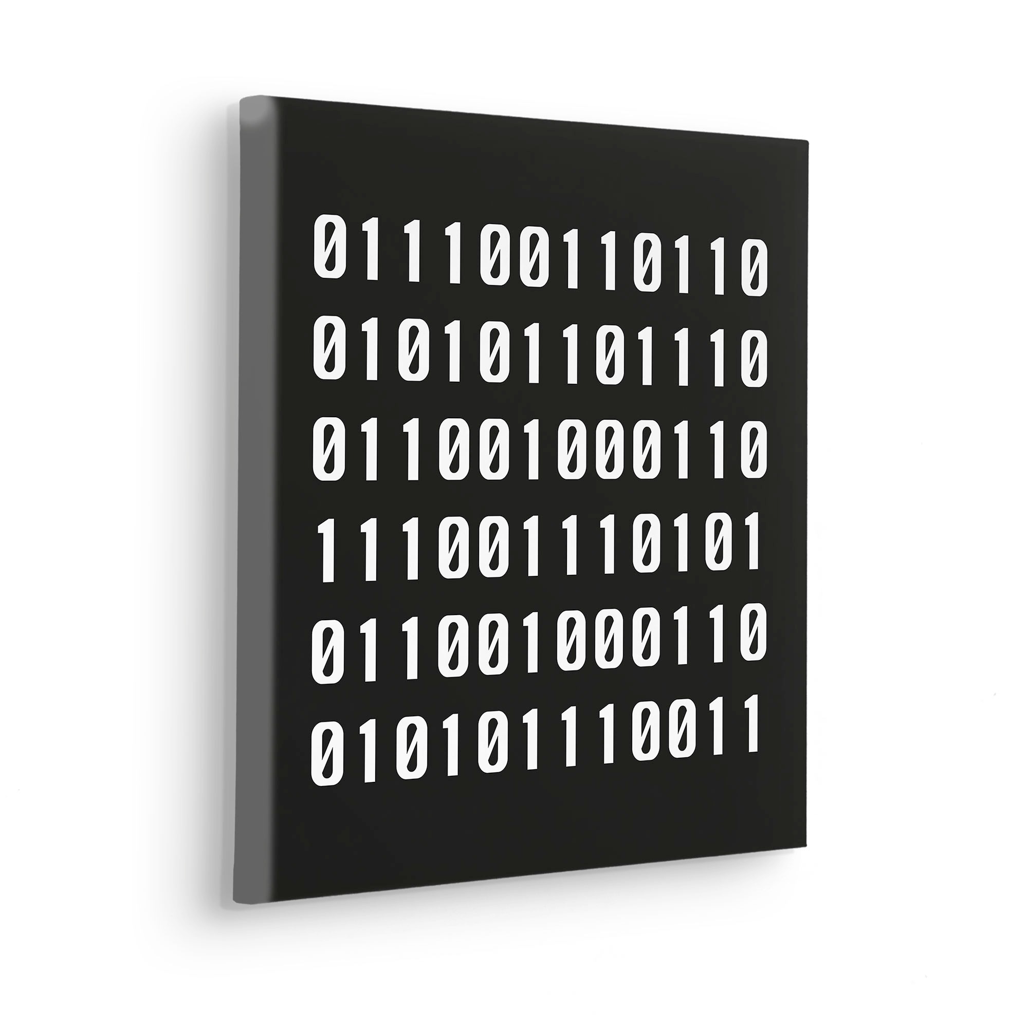 Komar Leinwandbild "Typo Naughty Binary - Größe 40 x 40 cm", Natur, (1 St.) günstig online kaufen