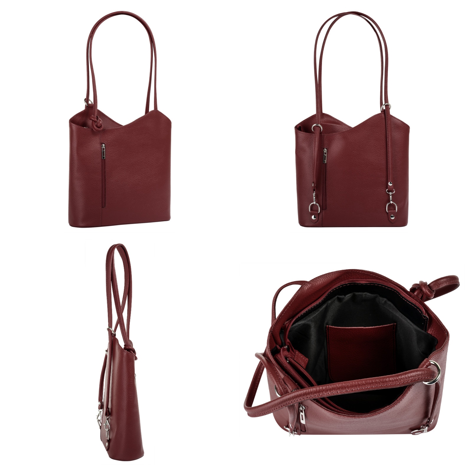 Cluty Cityrucksack, echt Leder, Made in Italy