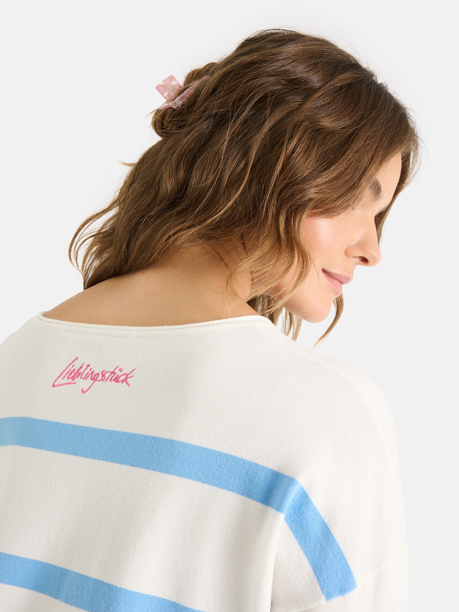 Lieblingsstück Rundhalspullover »MarciEP« mit überschnittenen Schultern