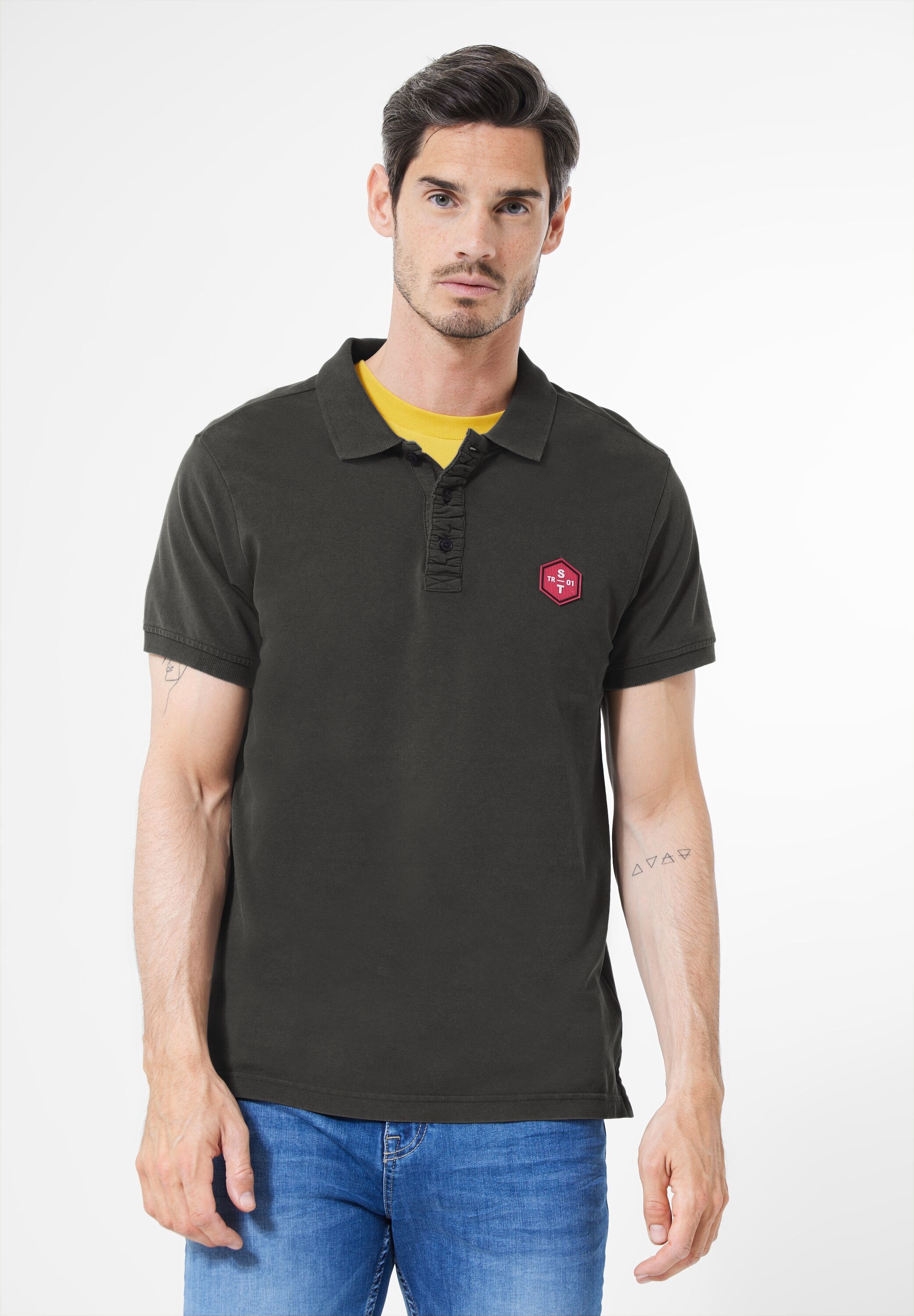 STREET ONE MEN Poloshirt, in Unifarbe