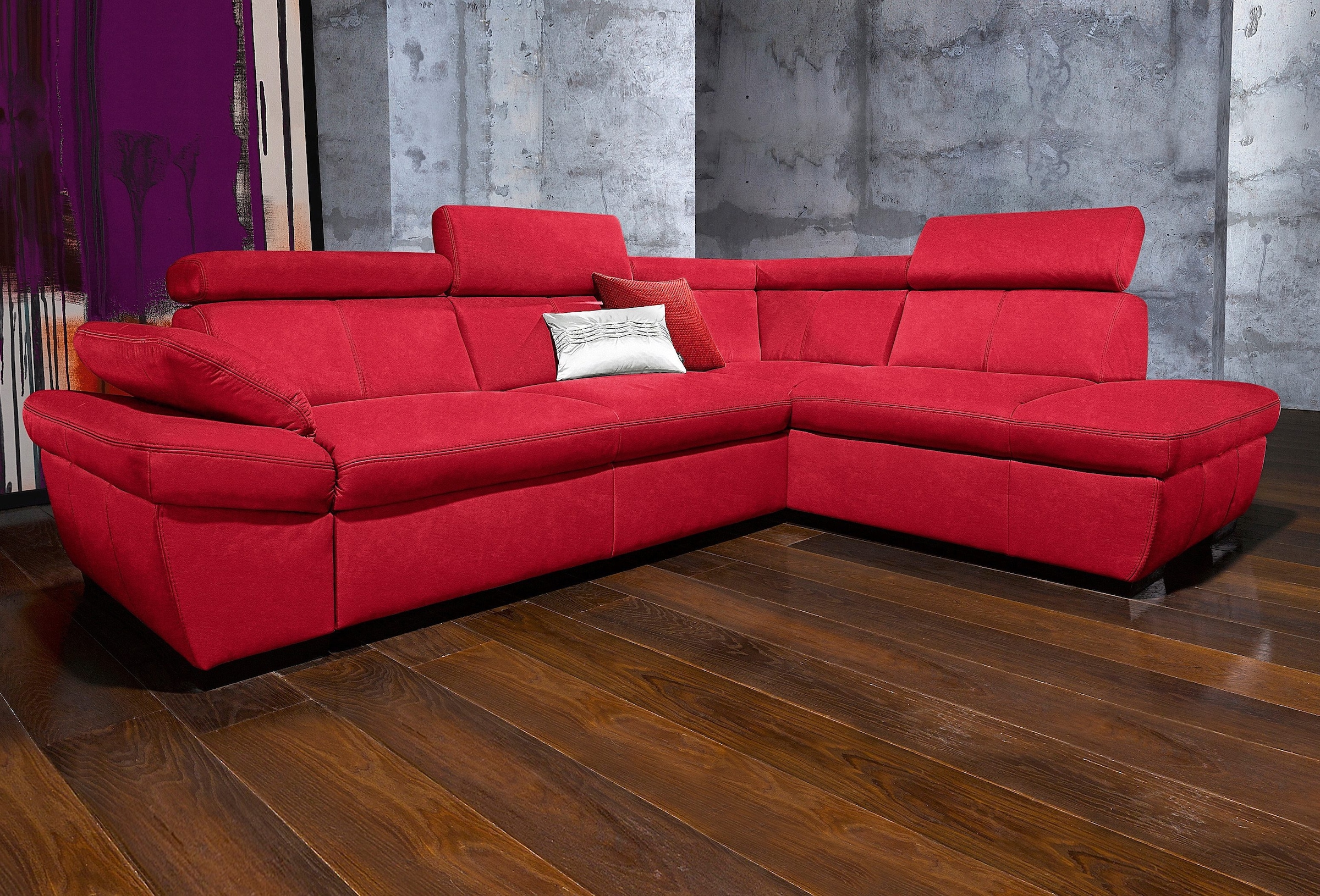 exxpo - sofa fashion Ecksofa "Salerno, Funktionssofa, hoher Sitzkomfort, Br günstig online kaufen