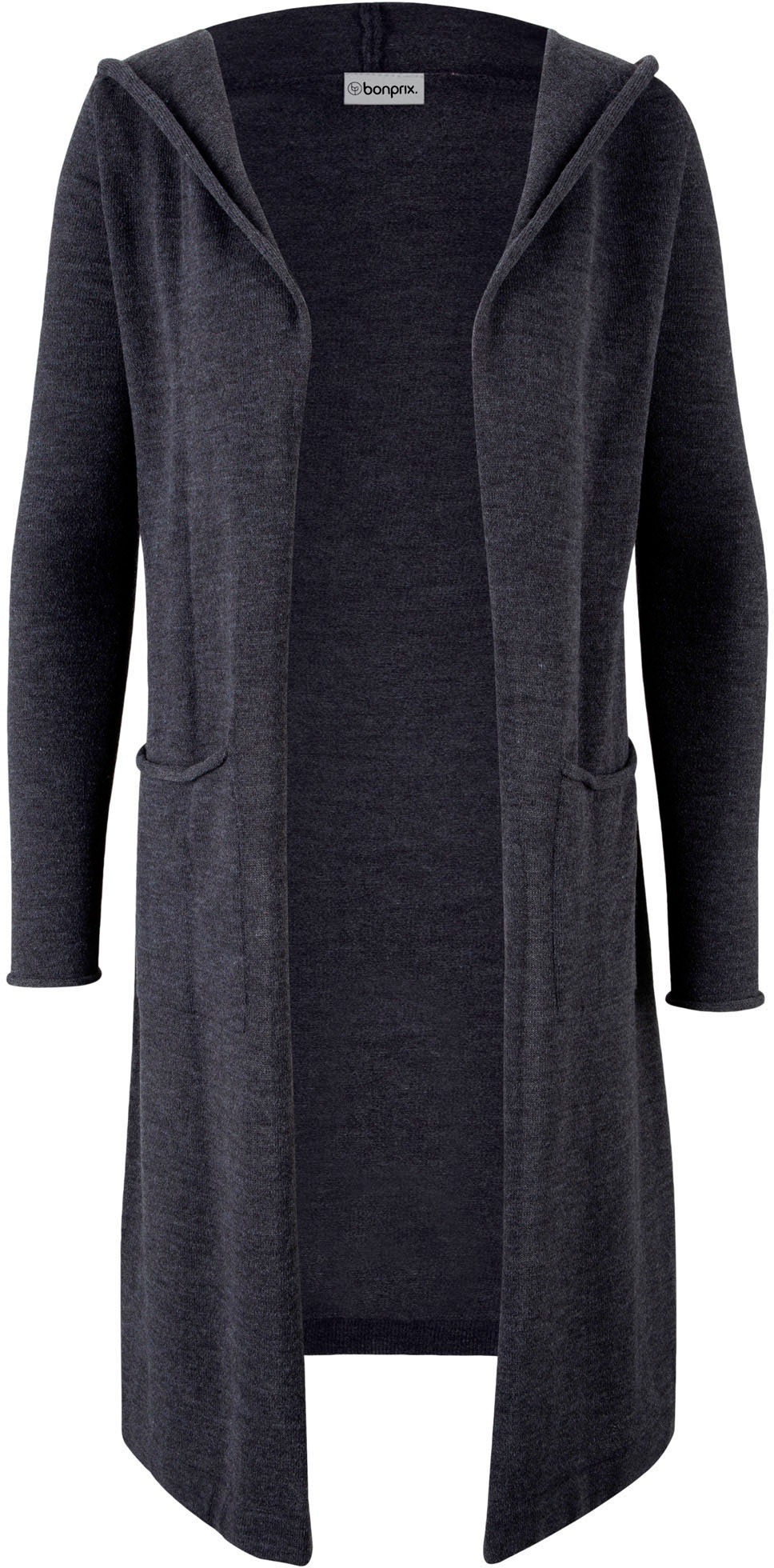 bonprix Longstrickjacke »Longstrickjacke mit Kapuze« lässige Passform, mit Kapuze, mit aufgesetzten Taschen