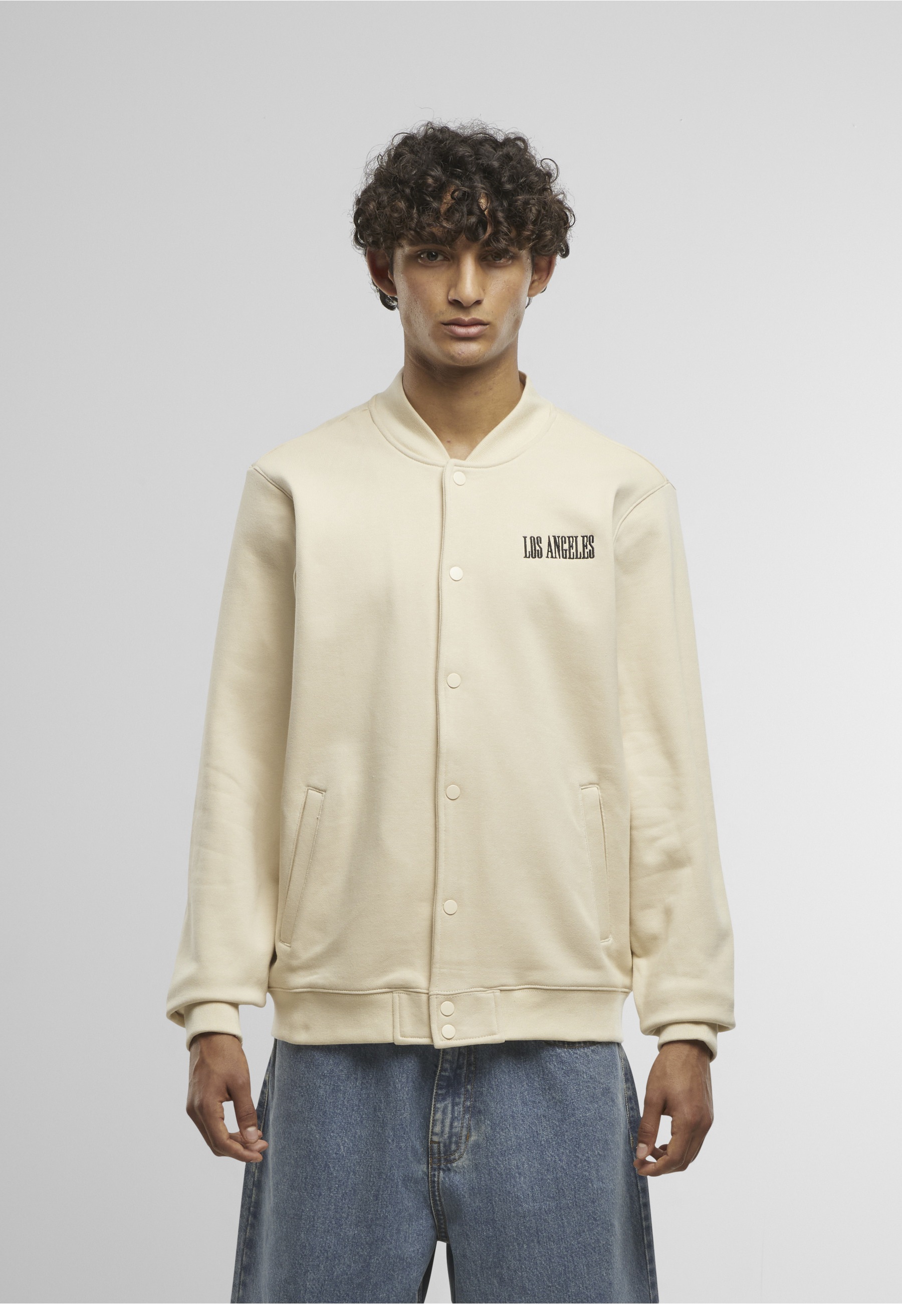 MisterTee Collegejacke »MisterTee Los Angeles EMB Heavy Tonal College Jacket« 1 Stk. tlg. ohne Kapuze