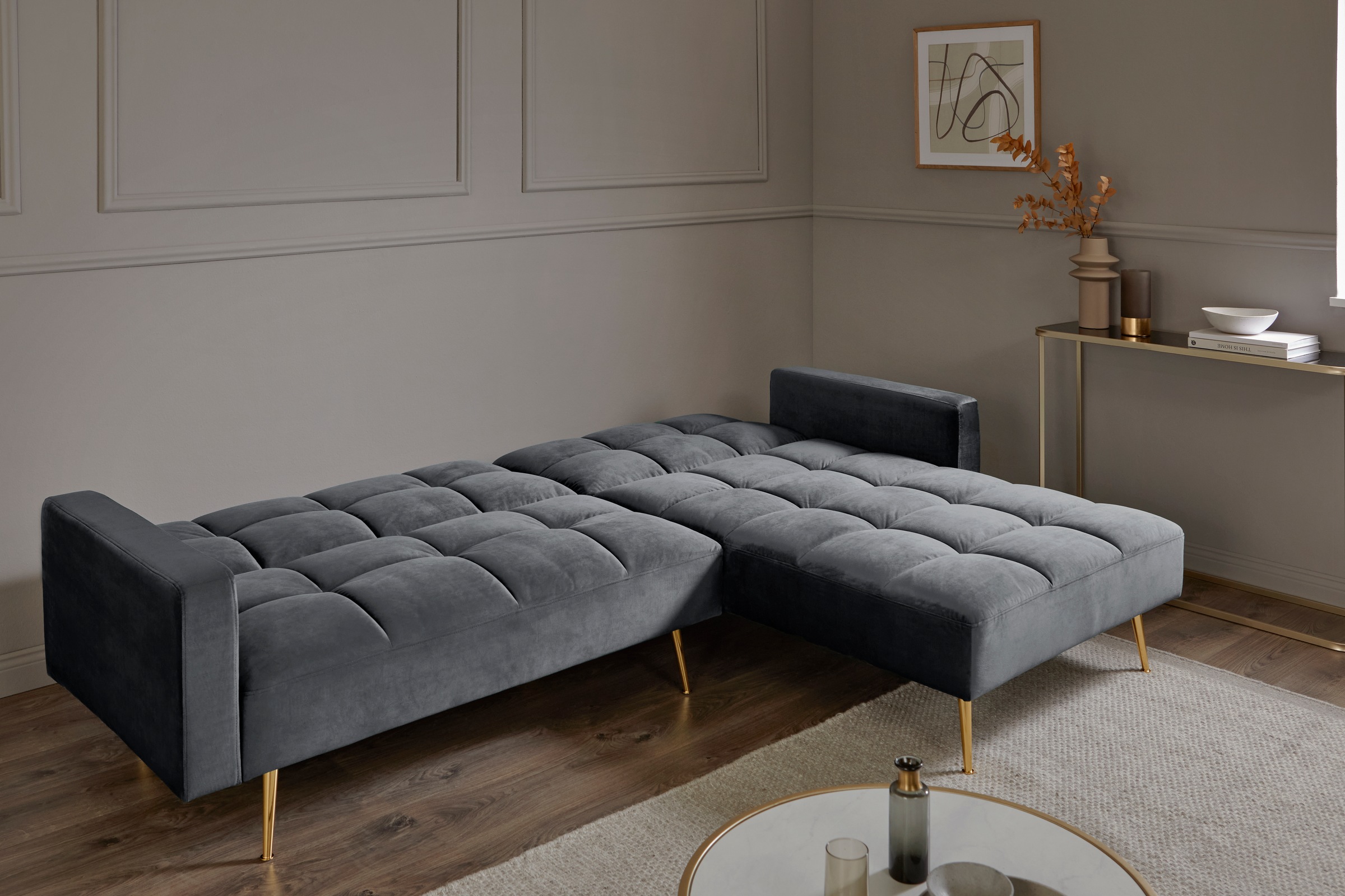 Jahnke Ecksofa »CHILLAX POSH CORNER« mit Schlaffunktion, wechselseitig montierbar, 244 x 150 cm